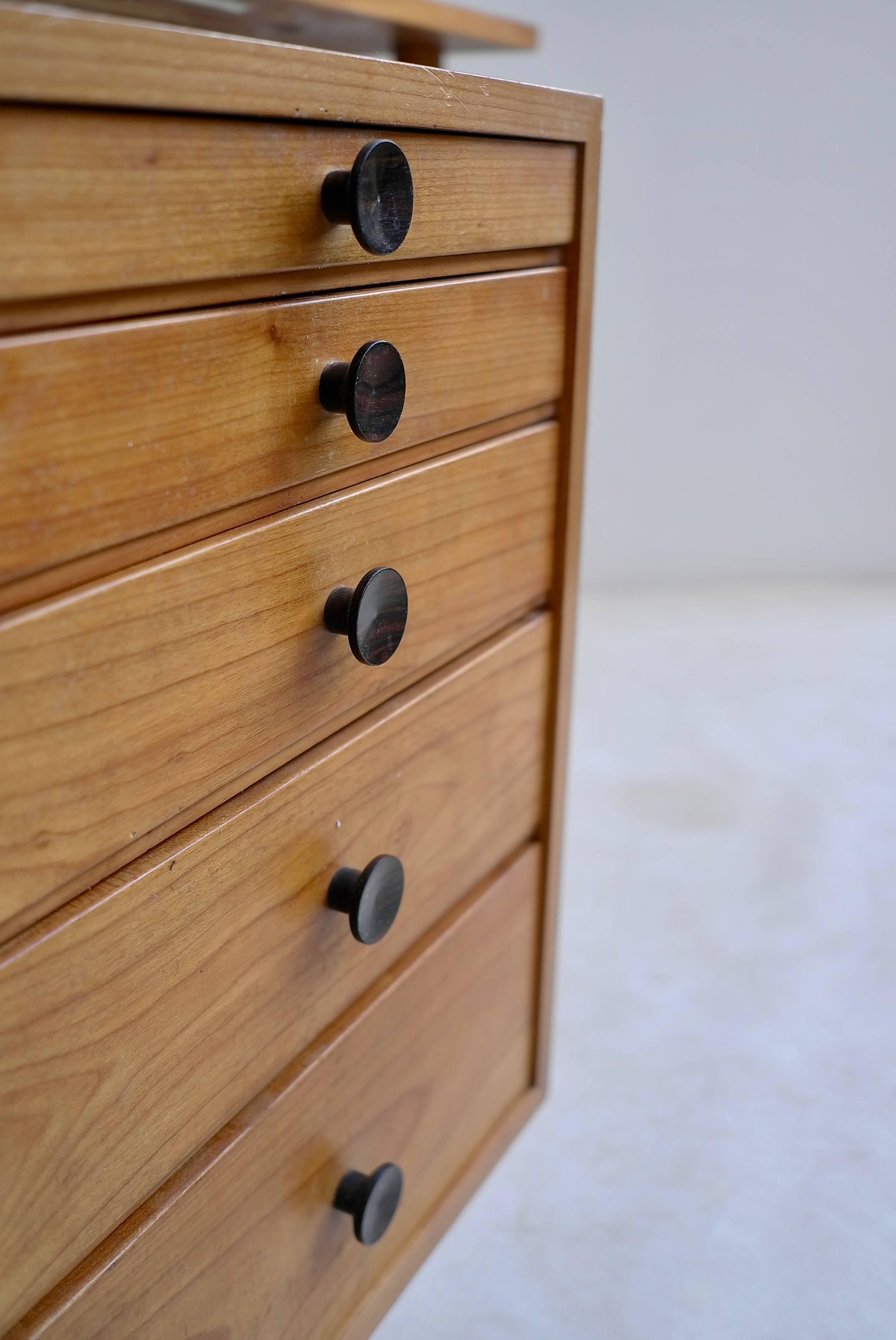 European Elegant L Shaped 1950s Desk with Fine Macassar Ebony Details