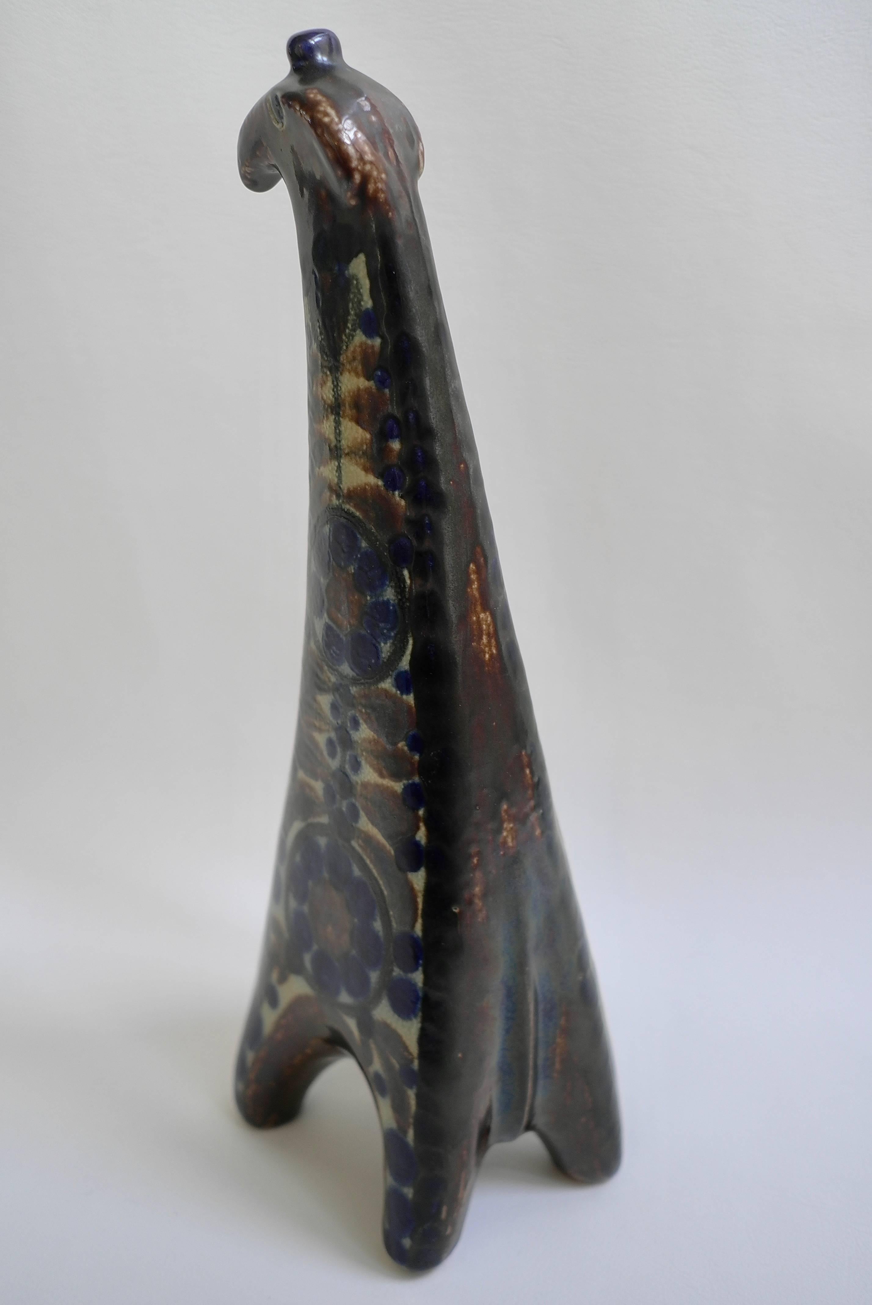 Large Danish Ceramic Giraffe, 1960s For Sale 1