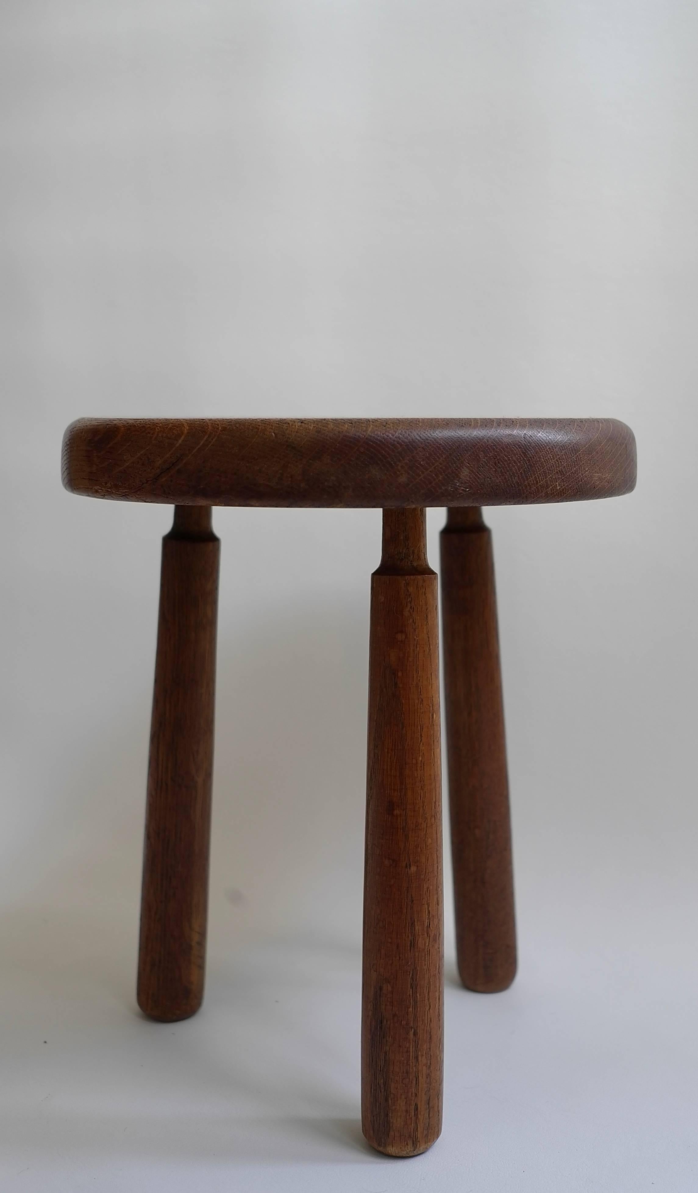 Midcentury French Stool in Style of Charlotte Perriand 1