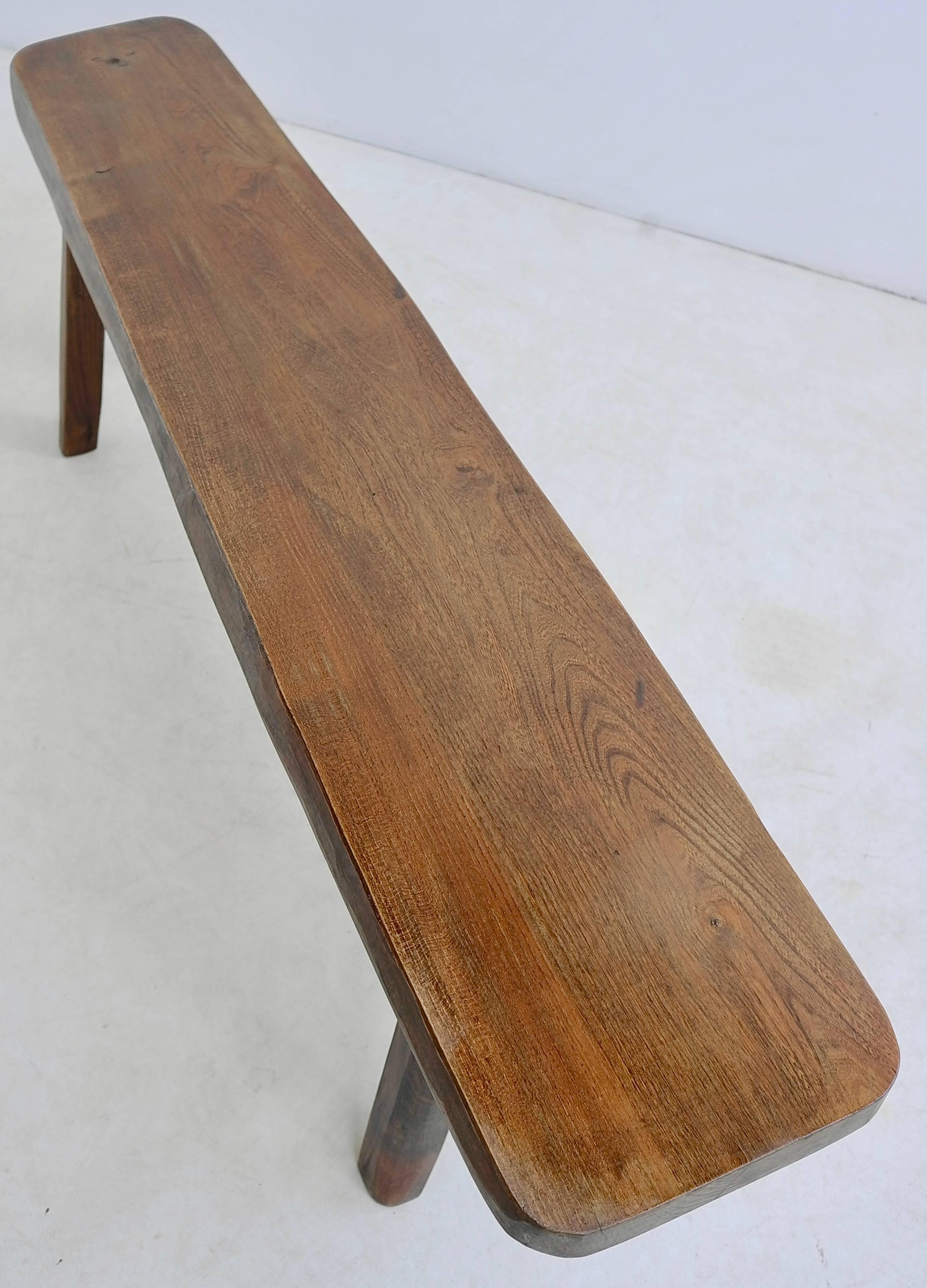 Elm wood bench by Olavi Hanninen for Mikko Nupponen. Made in Finland 1950s.