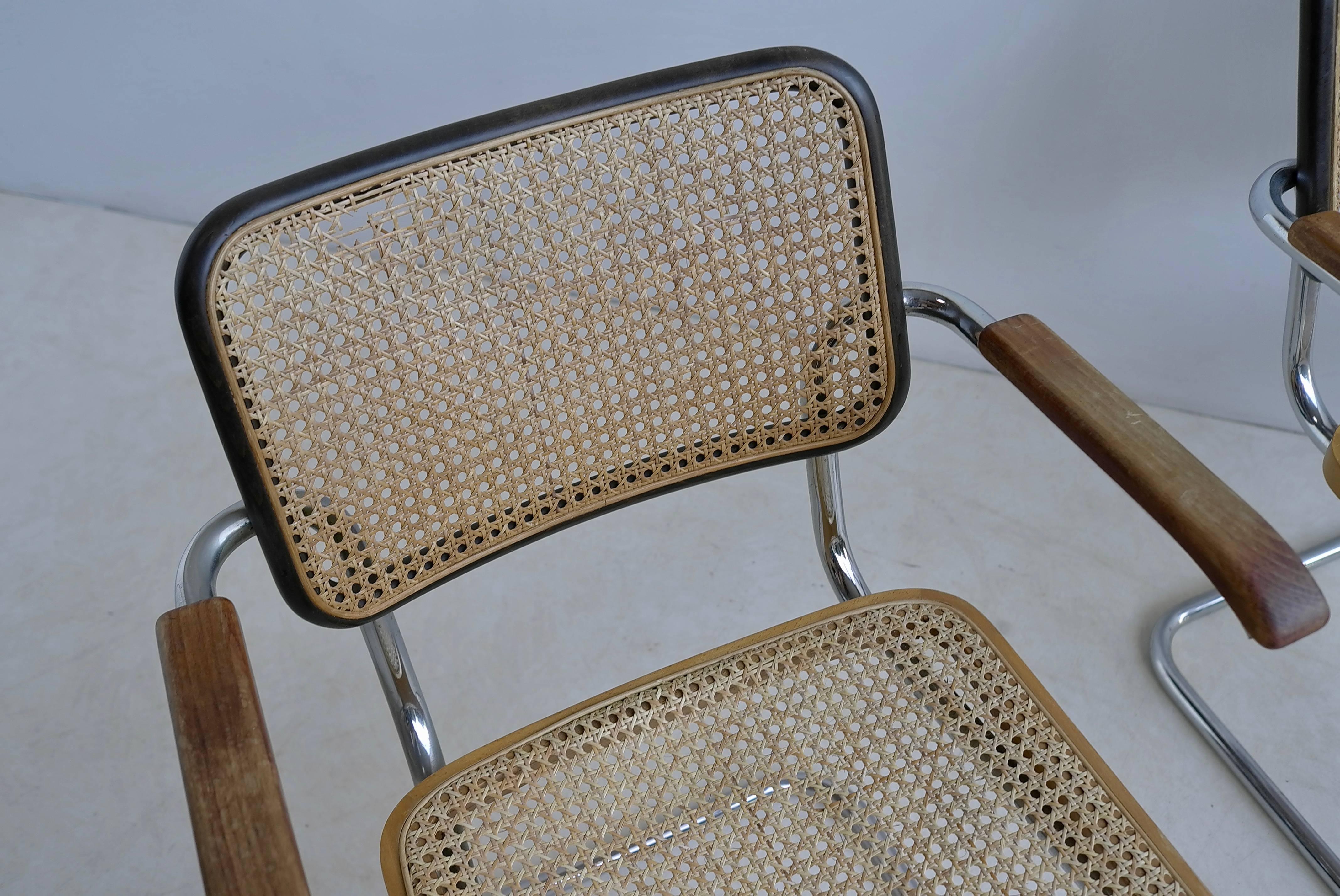 Marcel Breuer S64 Chairs by Thonet Early Editions In Good Condition In Den Haag, NL