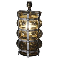 Mid century brutalist venitian blown glass lamp base