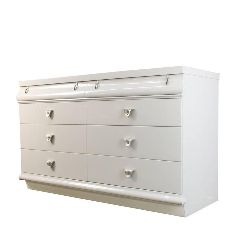 White Lacquered Dresser at 1stdibs
