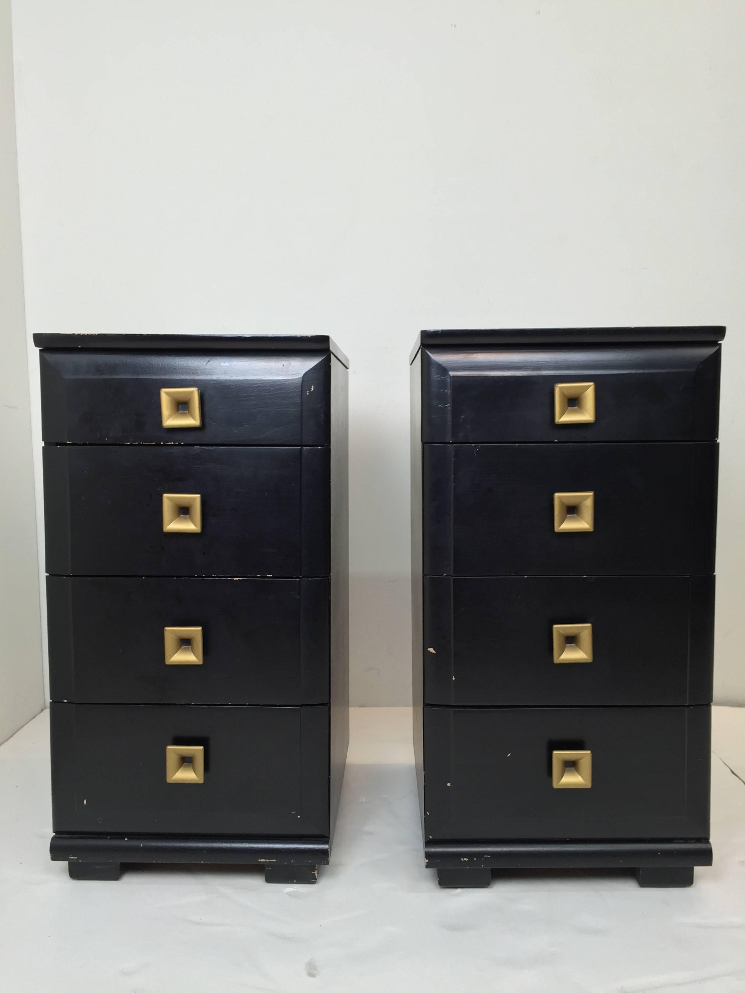 Pair of Nightstands in the style of Raymond Loewy for Mengel with Great Storage 1