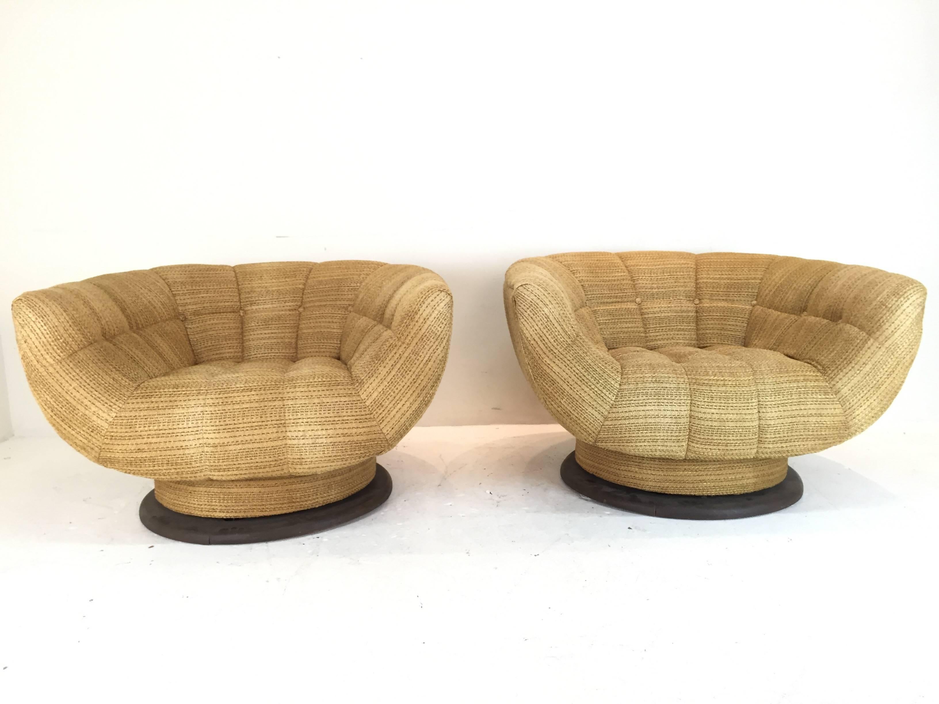 Designed by Adrain Pearsall by Craft Associates, solid American walnut pedestal bases and monumental scale.