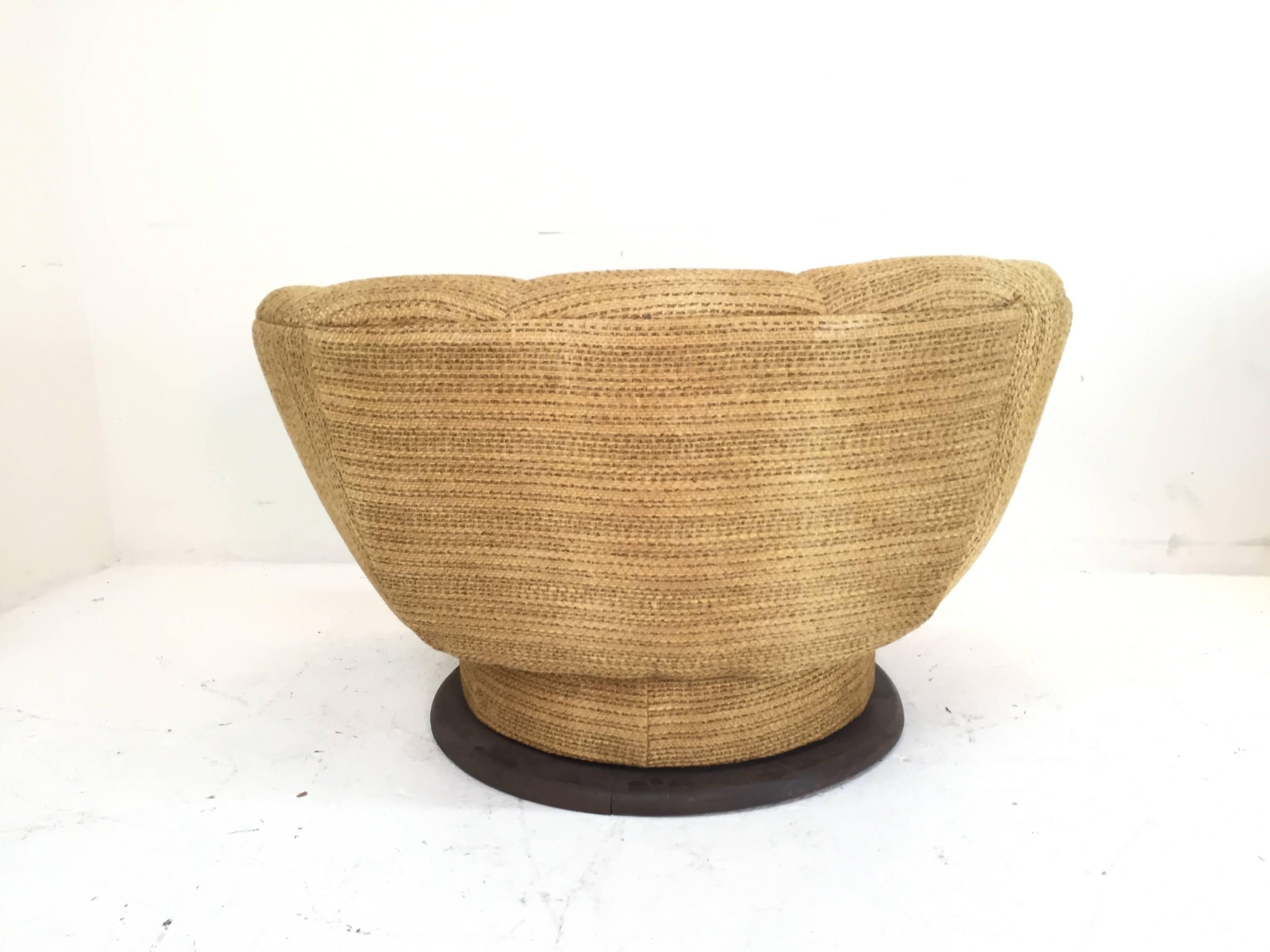 Rare and Monumental Swivel Tub Chairs by Adrian Pearsall In Good Condition In Dallas, TX