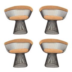 Set of Four Bronze Platner Chairs