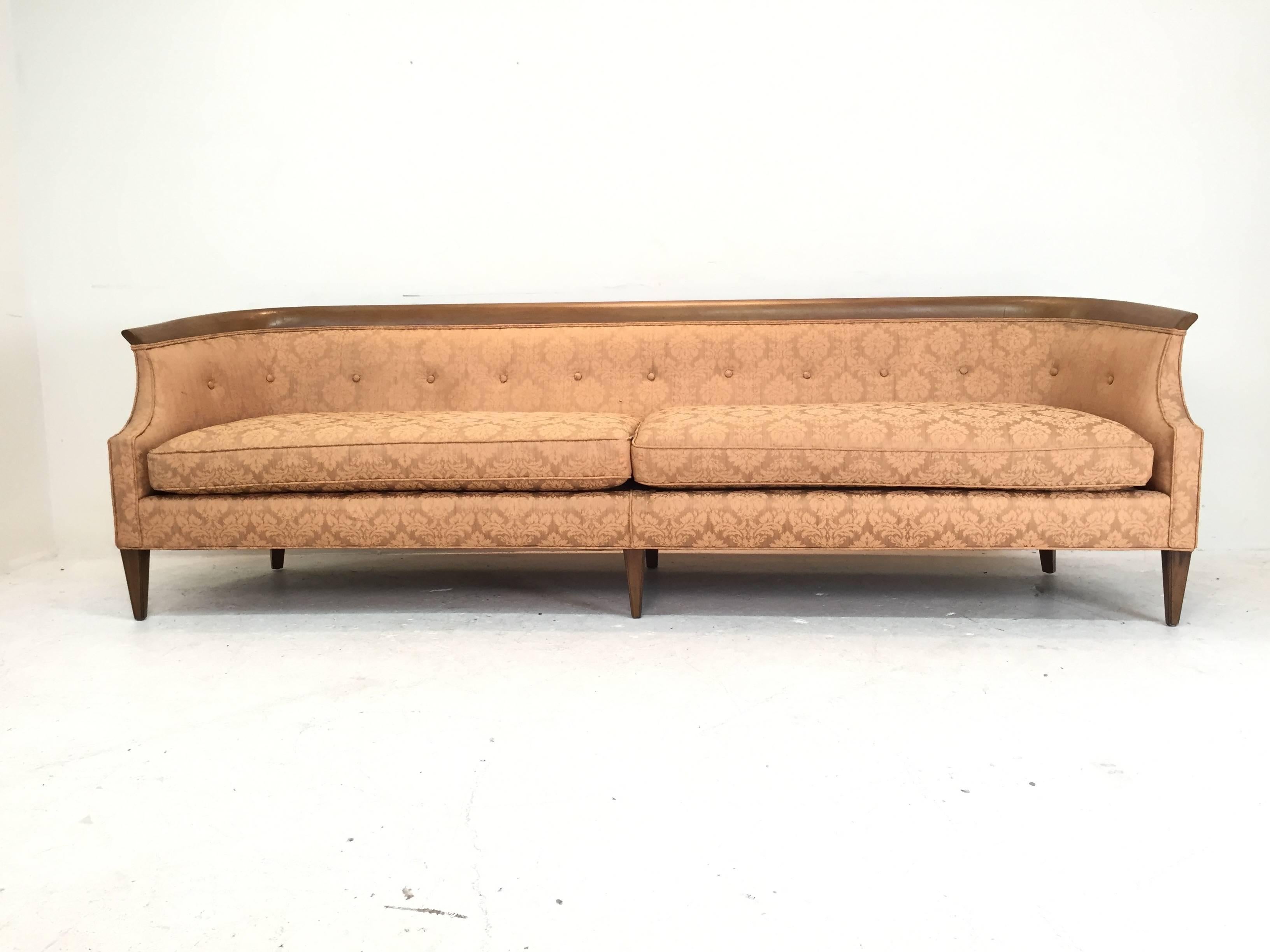 Drexel Sofa with Wood Edge Detail 1