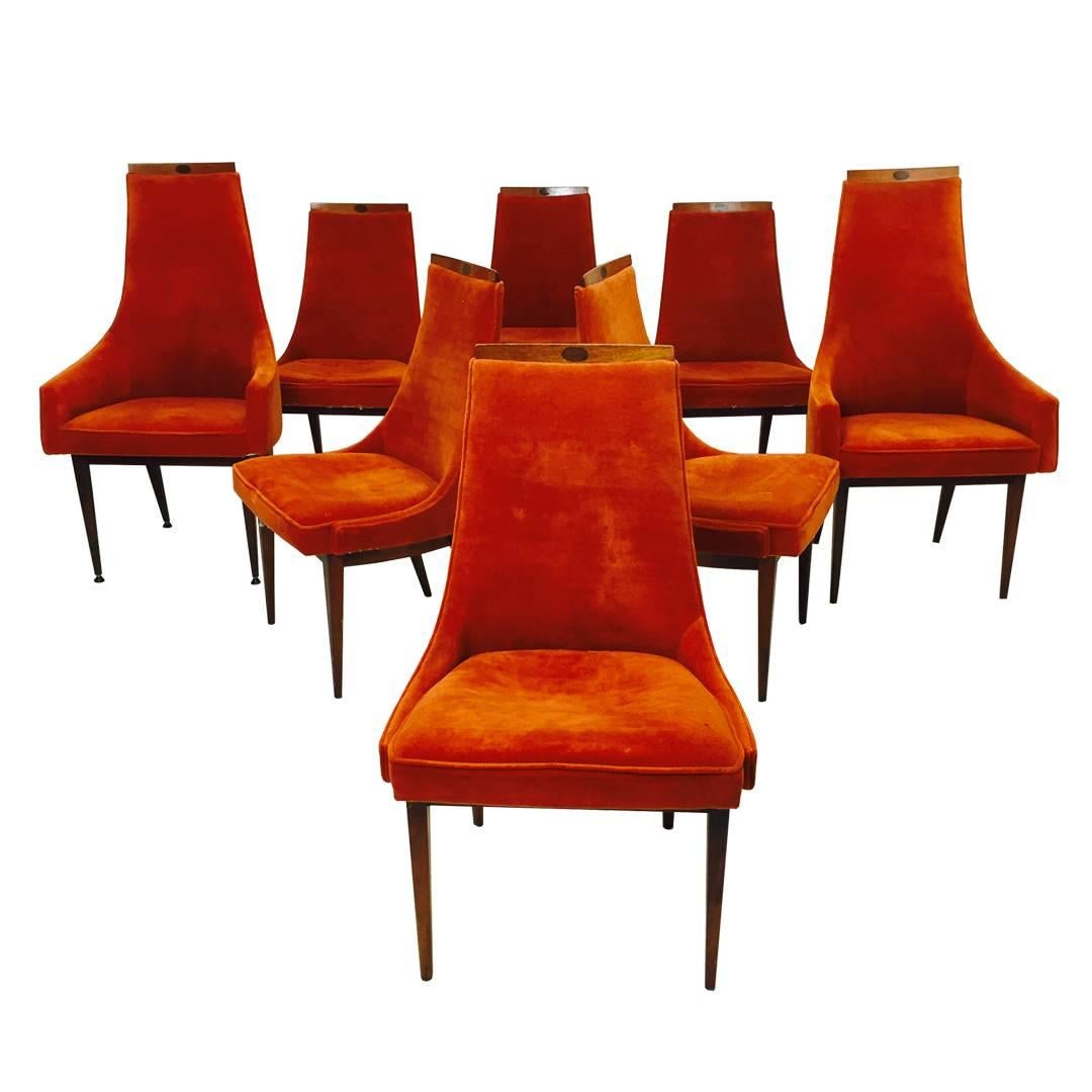 Set of Eight Adrian Pearsall Dining Chairs