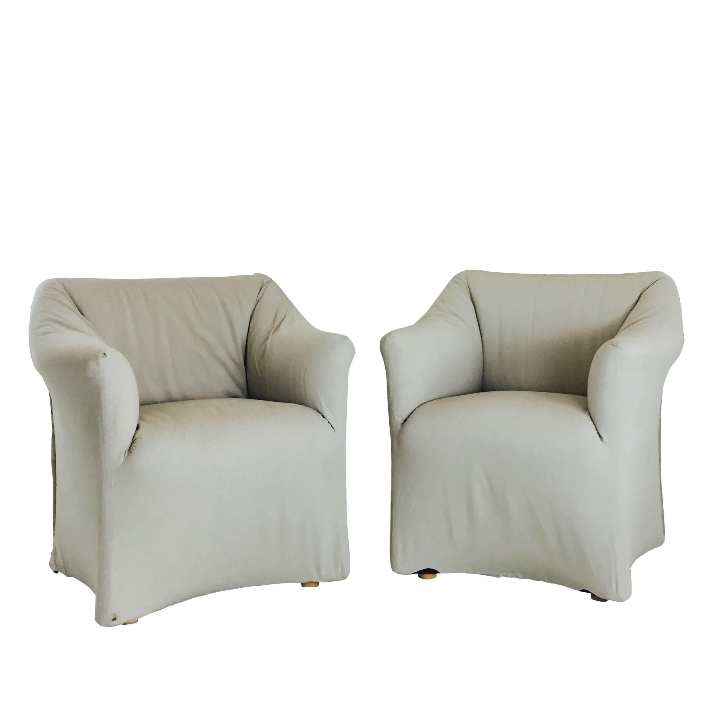 Pair of Tentazione Lounge Chairs for Cassina by Mario Bellini