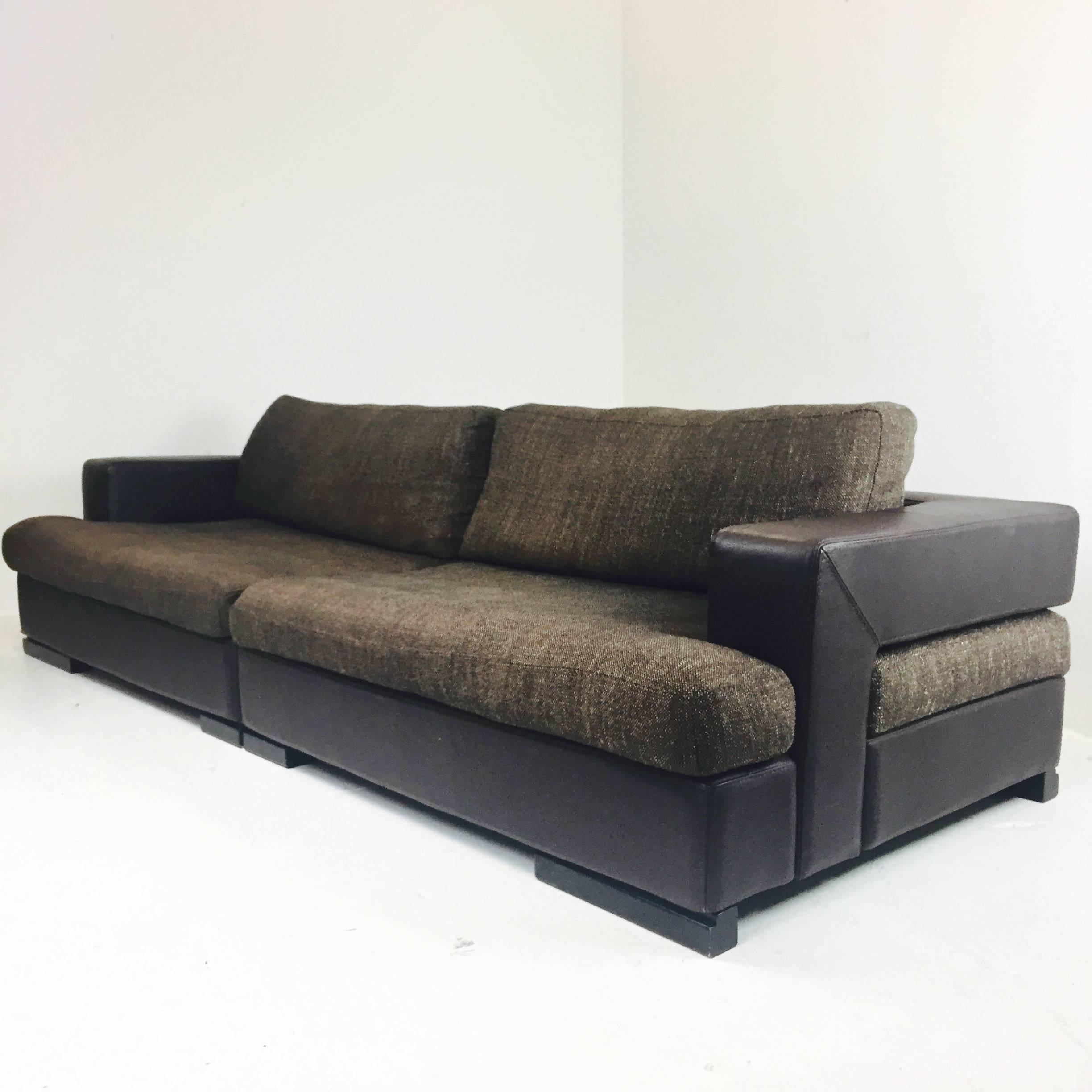 Roche Bobois two-piece sectional sofa. The sofa is in good condition will some wear.

dimensions: 91" W x 51.5" D x 21" T
seat height 15".