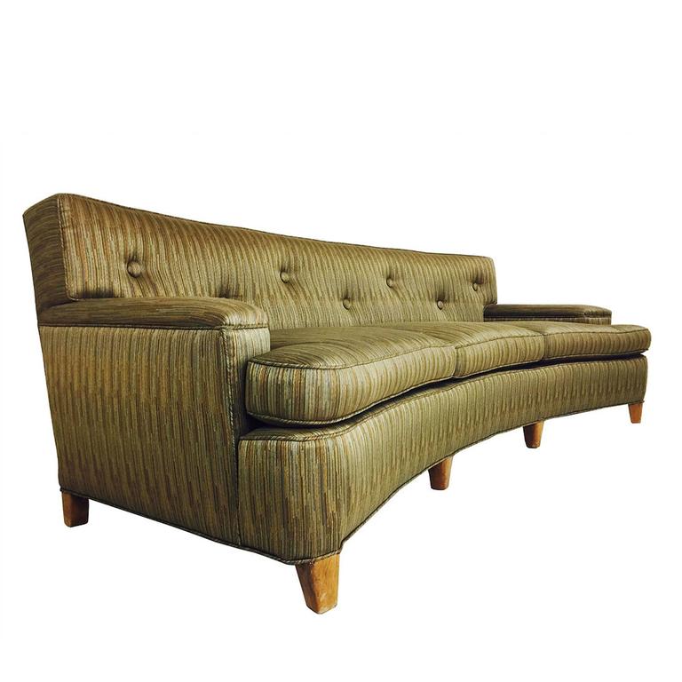 Mcm Curved Sofa In The Style Of Dunbar At 1stdibs Mcm Curved Sofa In The Style Of Dunbar For