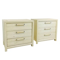 Pair of Faux Bamboo Nightstands by Century