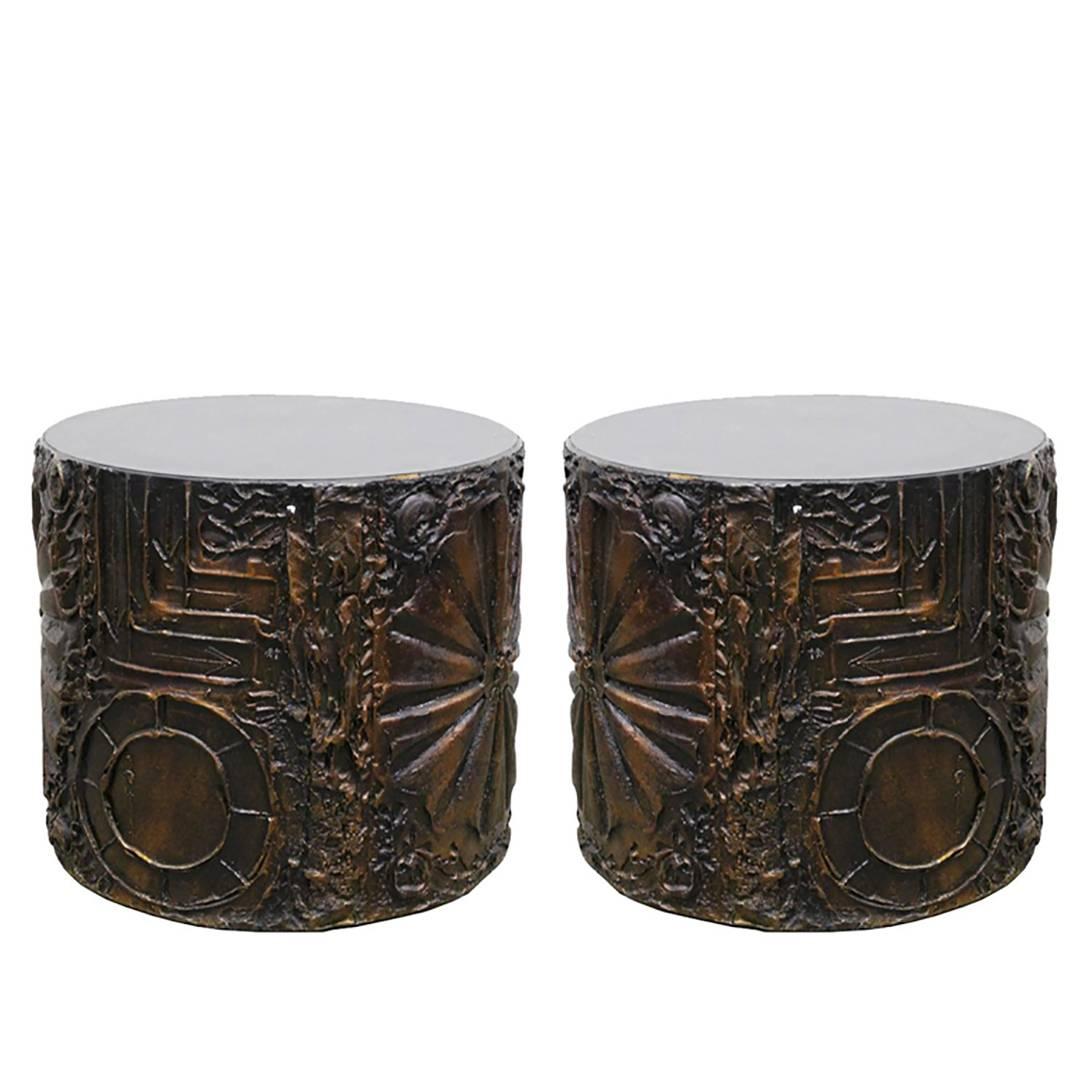 Pair of Brutalist Side Tables by Adrain Pearsall for Craft Associates