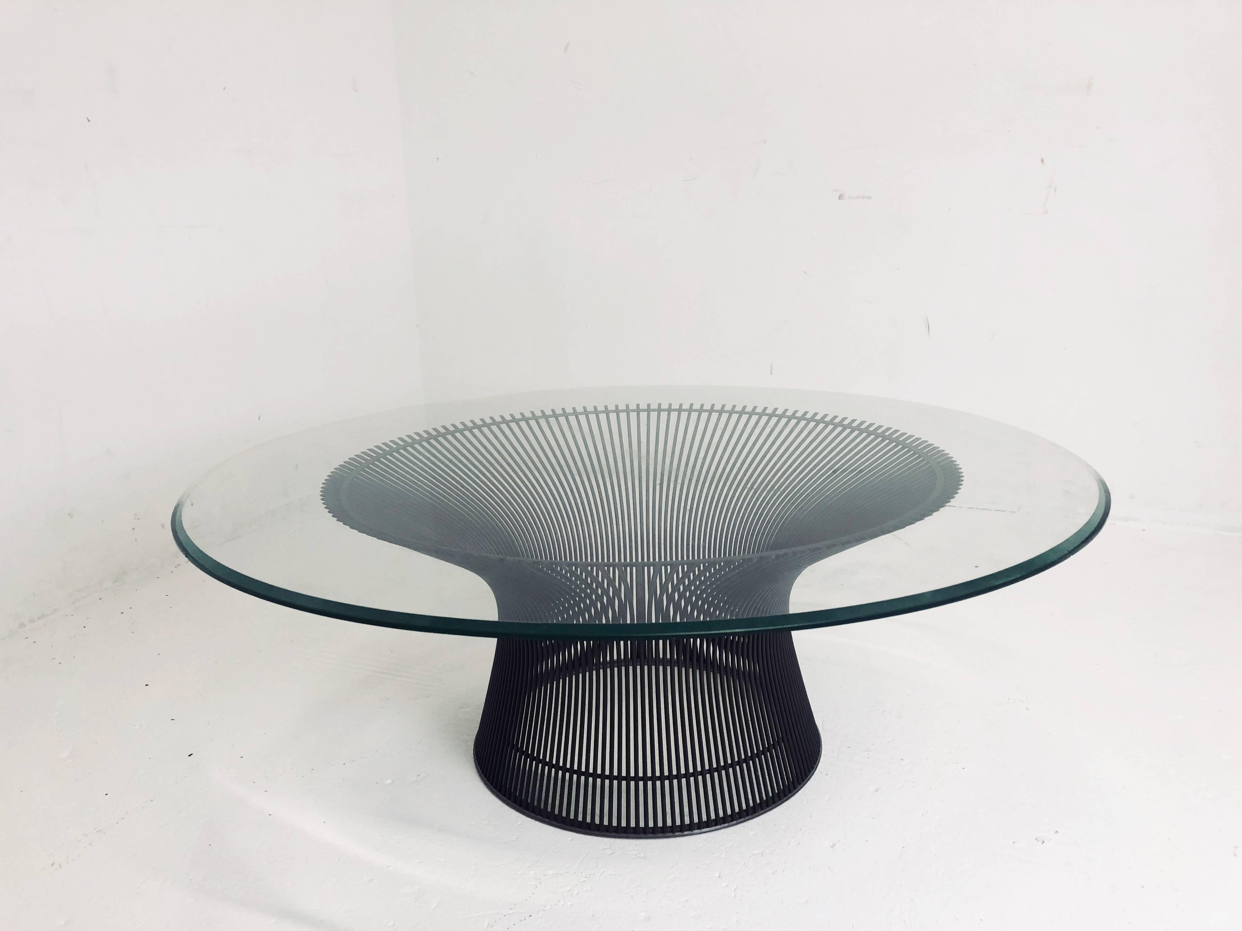 Mid-Century Modern Warren Platner Bronze Coffee Table