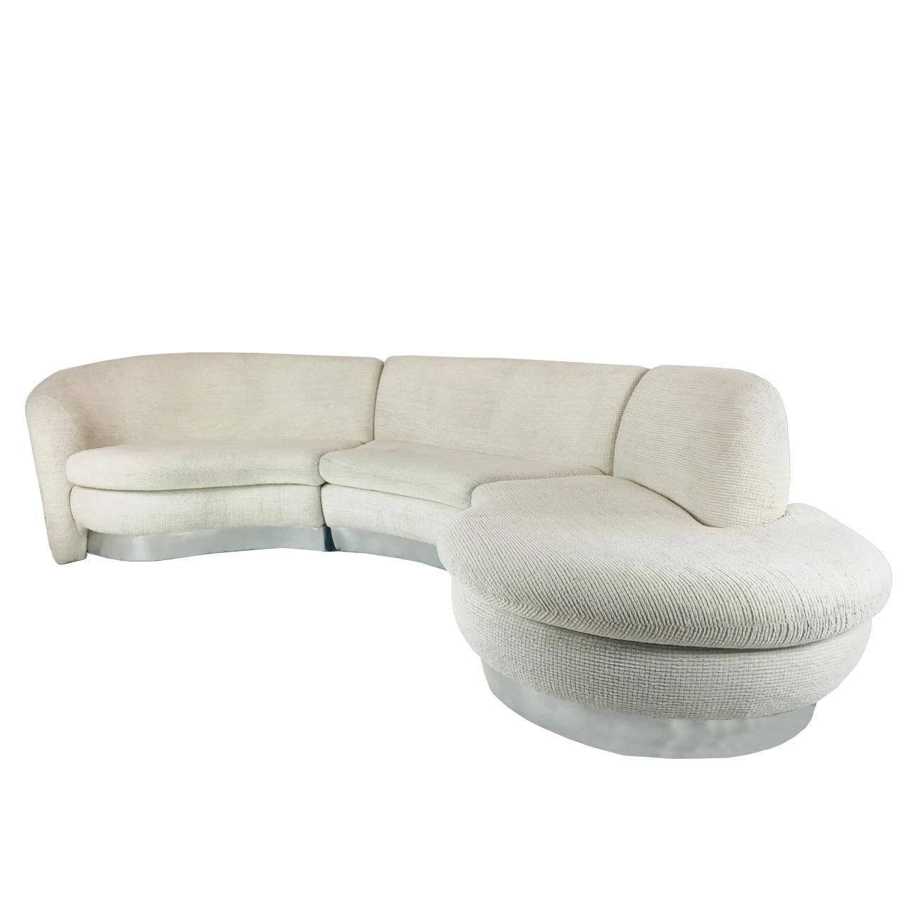 Three Piece Sectional Sofa By Vladimir Kagan For Directional Three Piece Sectional Sofa By Vladimir Kagan For Directional At 1stdibs