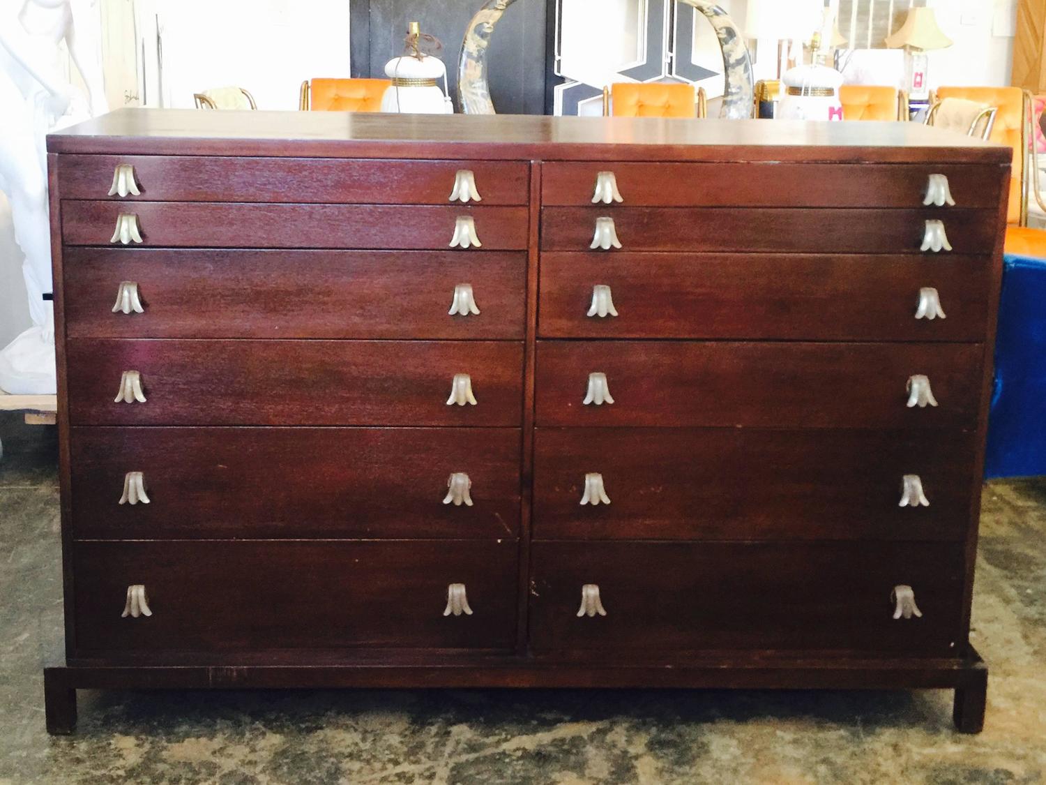 Monumental Tall Double Chest Dresser by Robsjohn Gibbings for