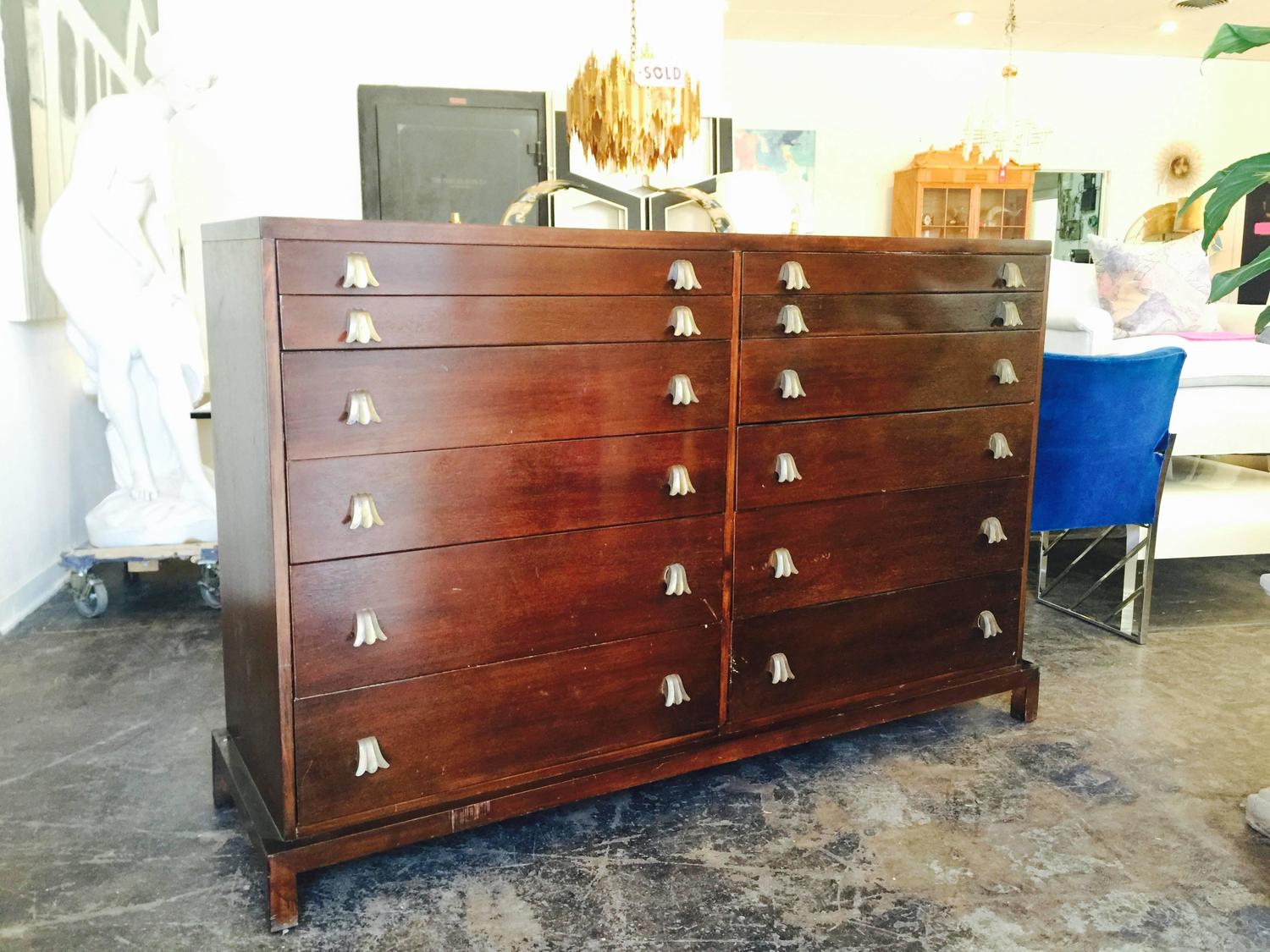 Monumental Tall Double Chest Dresser by Robsjohn Gibbings for