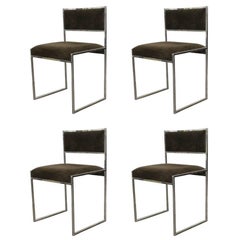 Set of Four Willy Rizzo Dining Chairs