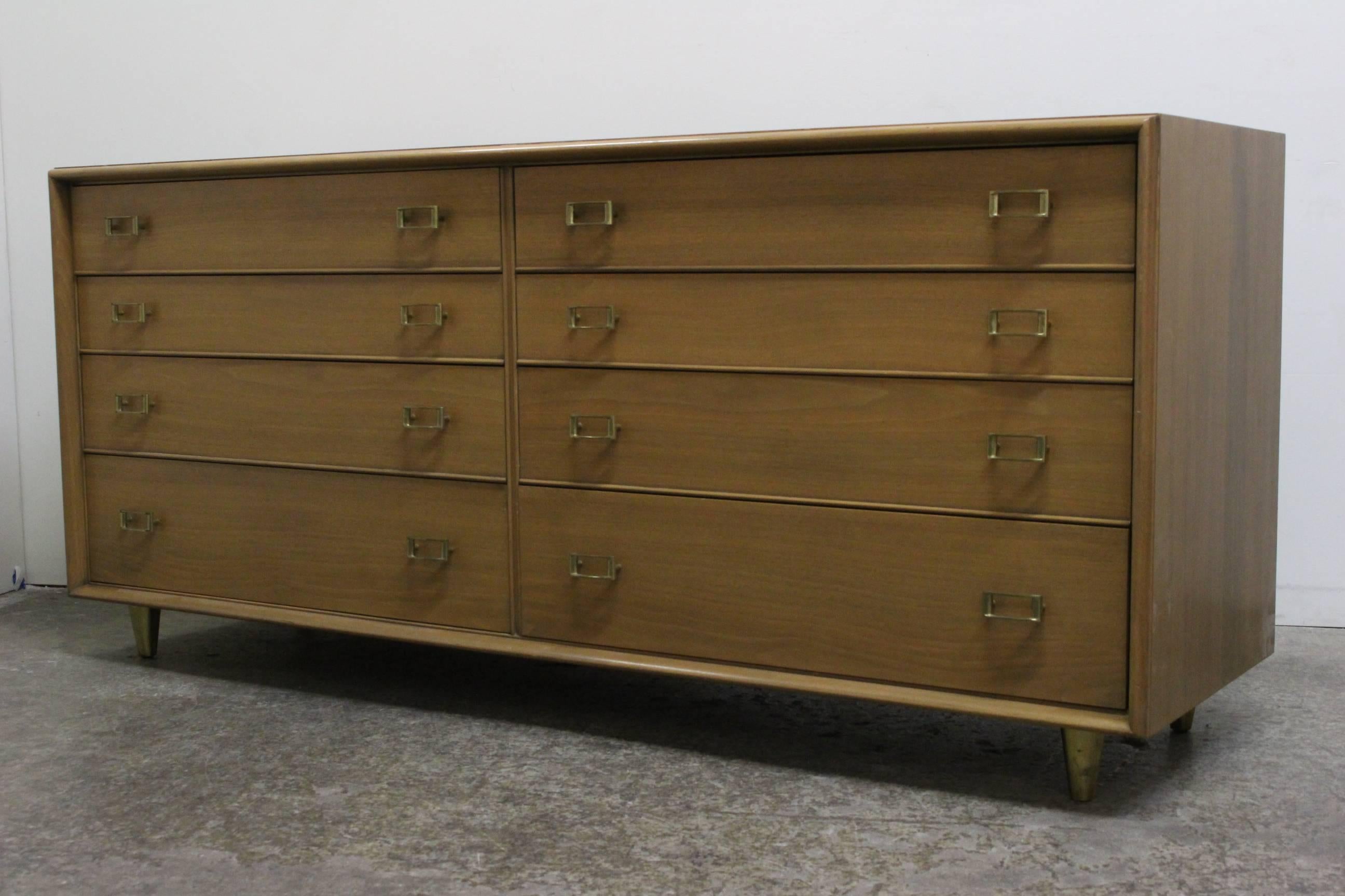 Eight-drawer dresser by Paul Frankl for Johnson Furniture. 

Dimensions: 72