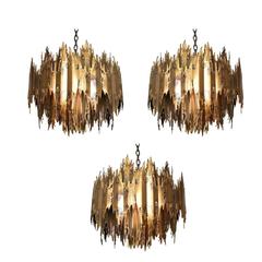 Torch Cut Brutalist Chandelier by Tom Greene 7