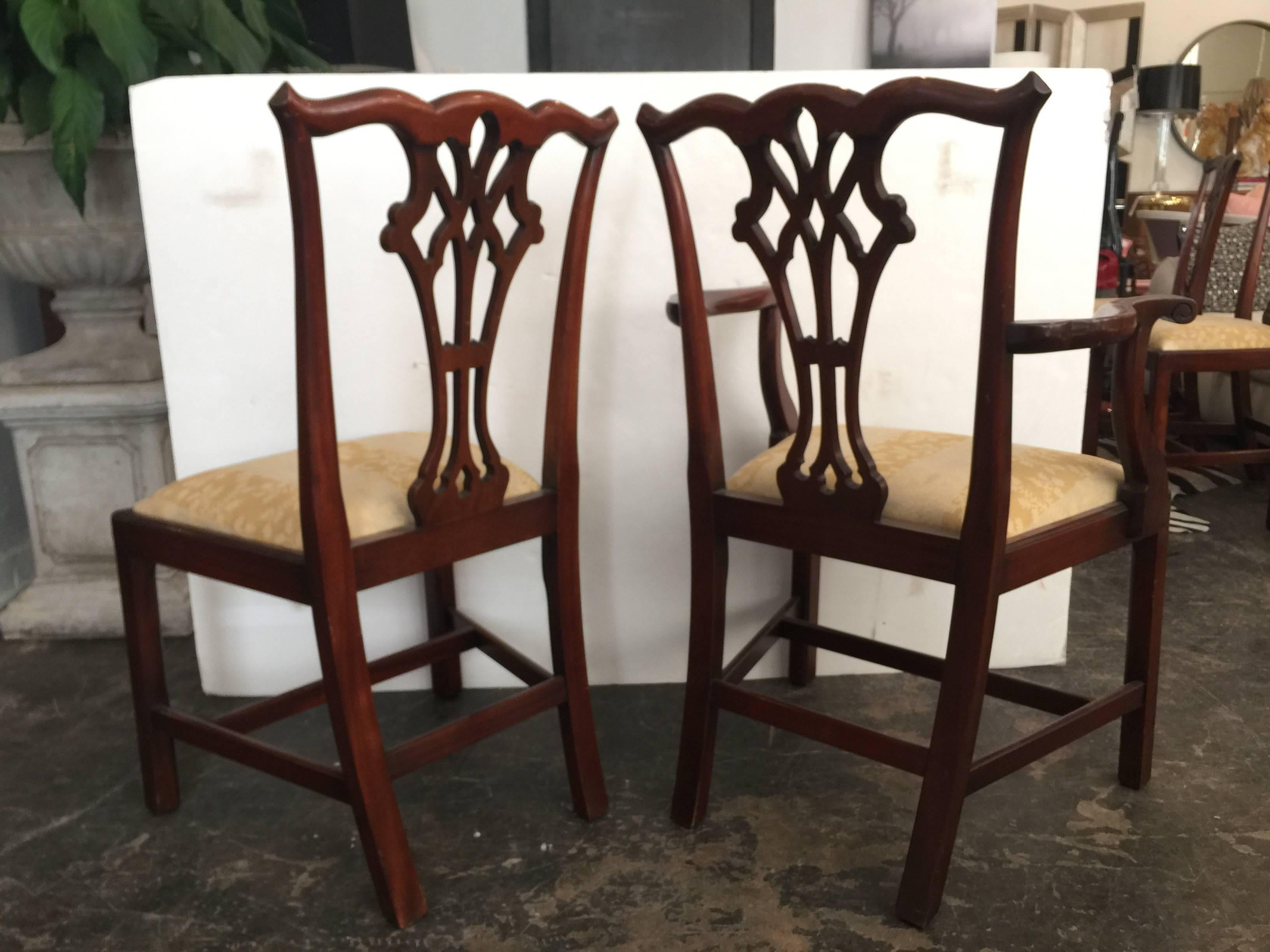 Set of Eight Chippendale Dining Chairs In Good Condition In Dallas, TX