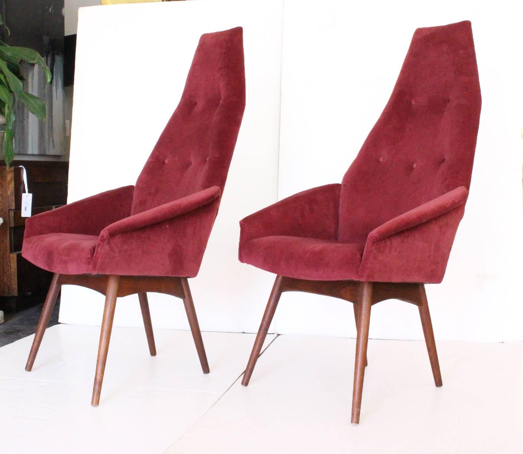 Pair of Adrian Pearsall high back armchairs. 

Dimensions: 26