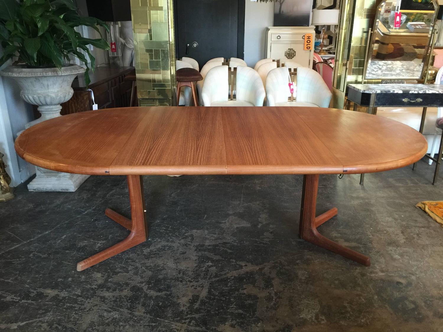 Oval Danish Teak Dining Table  by Drylund at 1stdibs