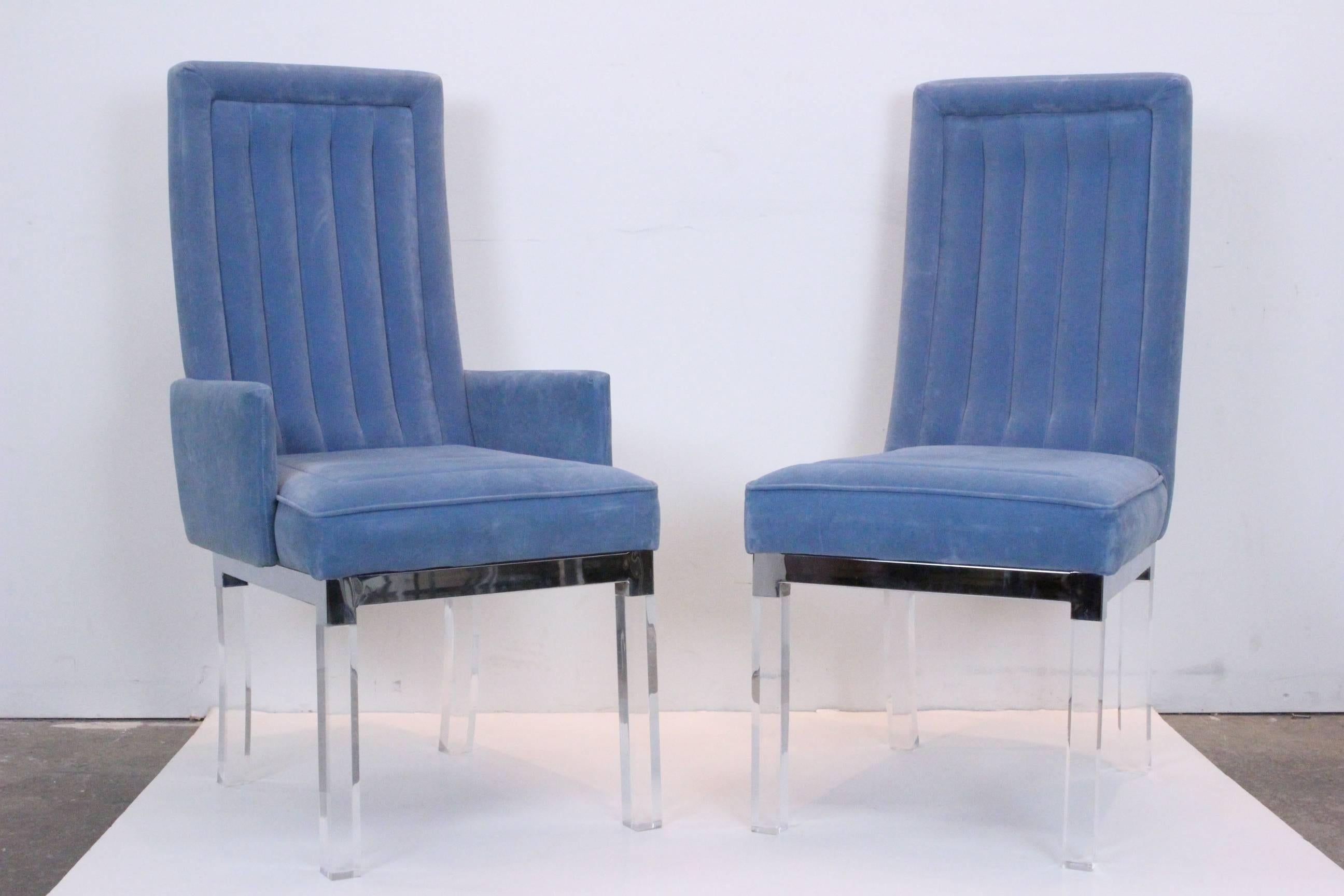 20th Century Set of Ten Charles Hollis Jones Lucite Dining Chairs