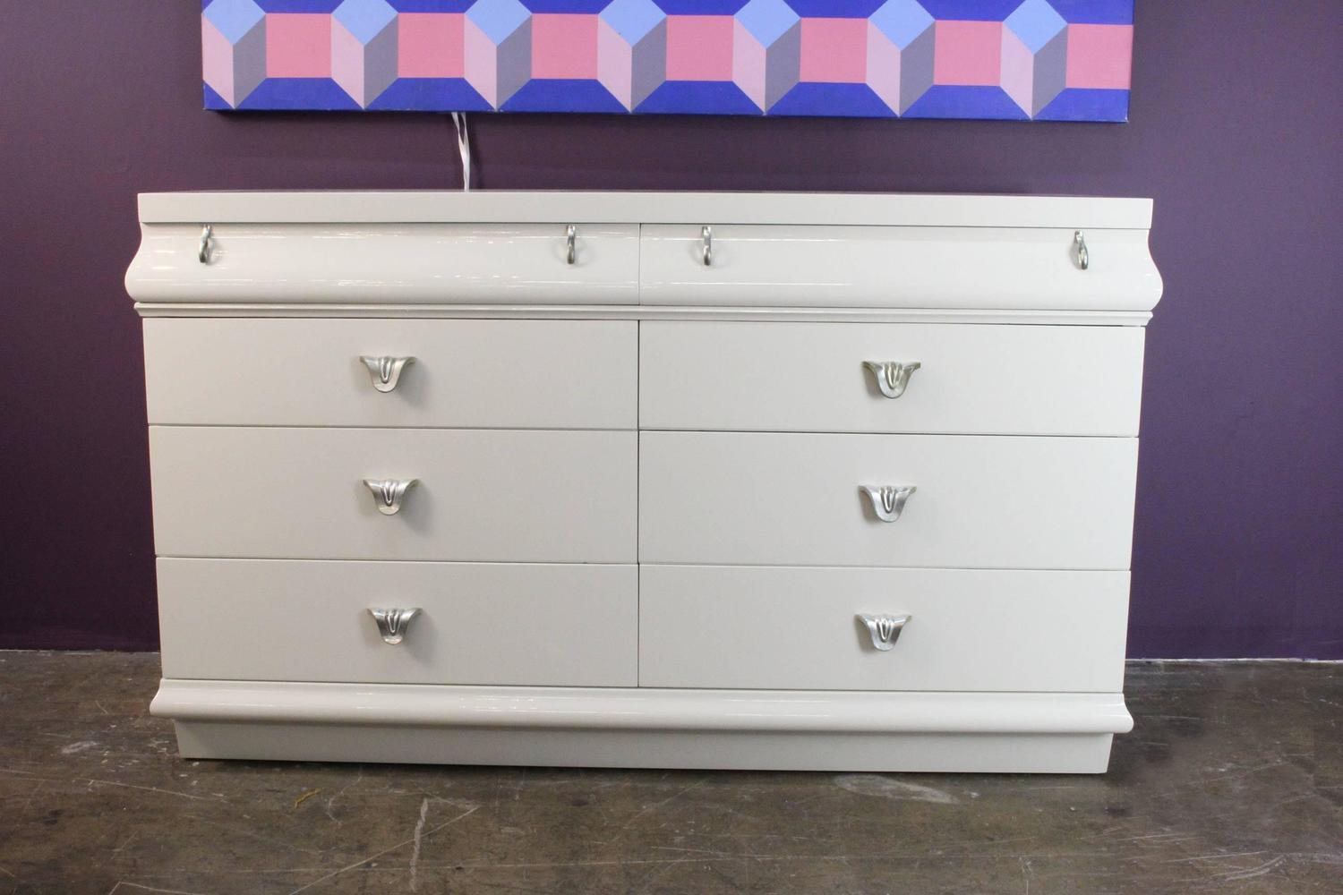 White Lacquered Dresser For Sale at 1stdibs