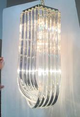 Monumental Lucite Loop Ribbon Chandelier