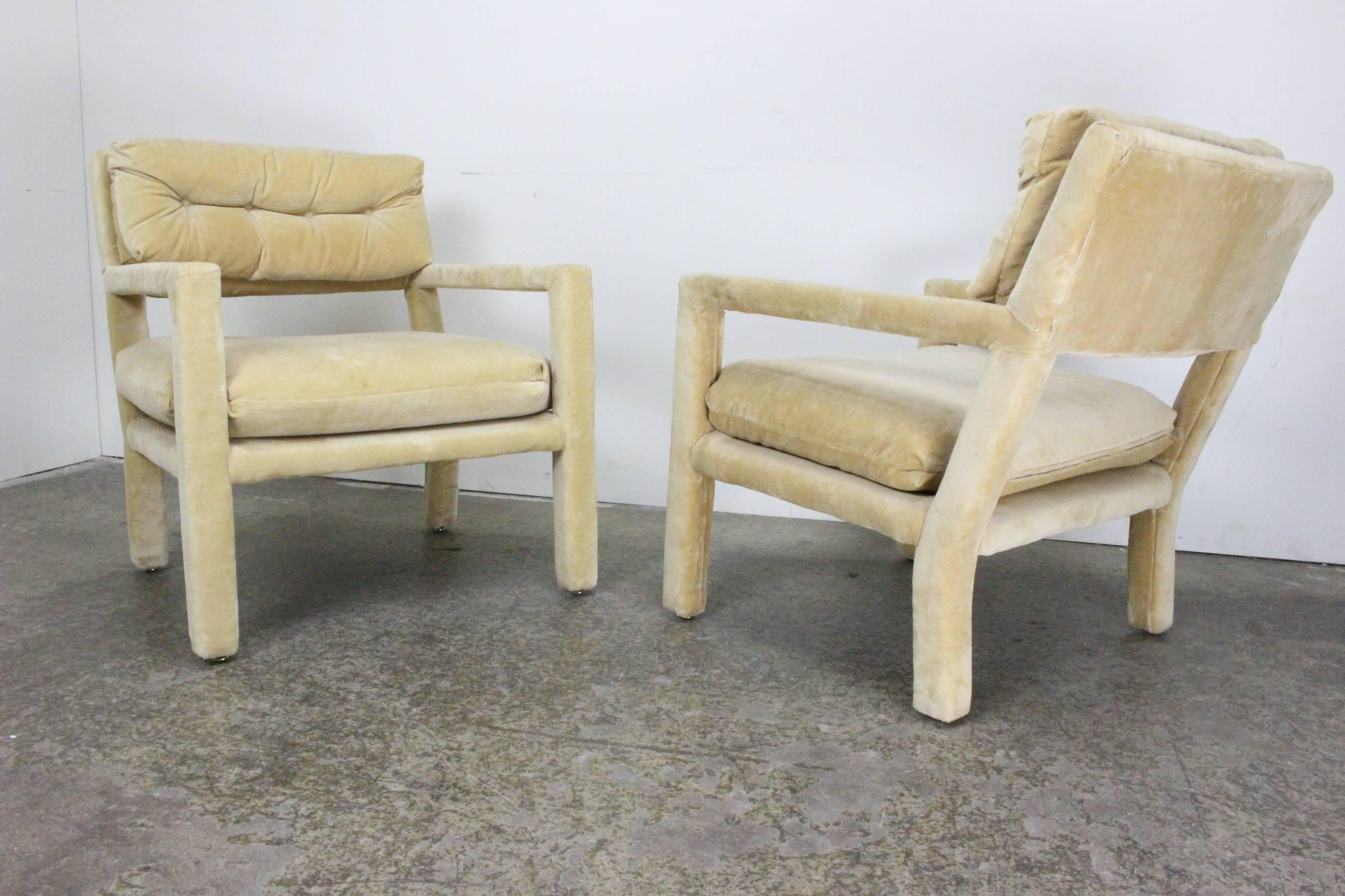 20th Century Pair of Milo Baughman Parsons Chairs