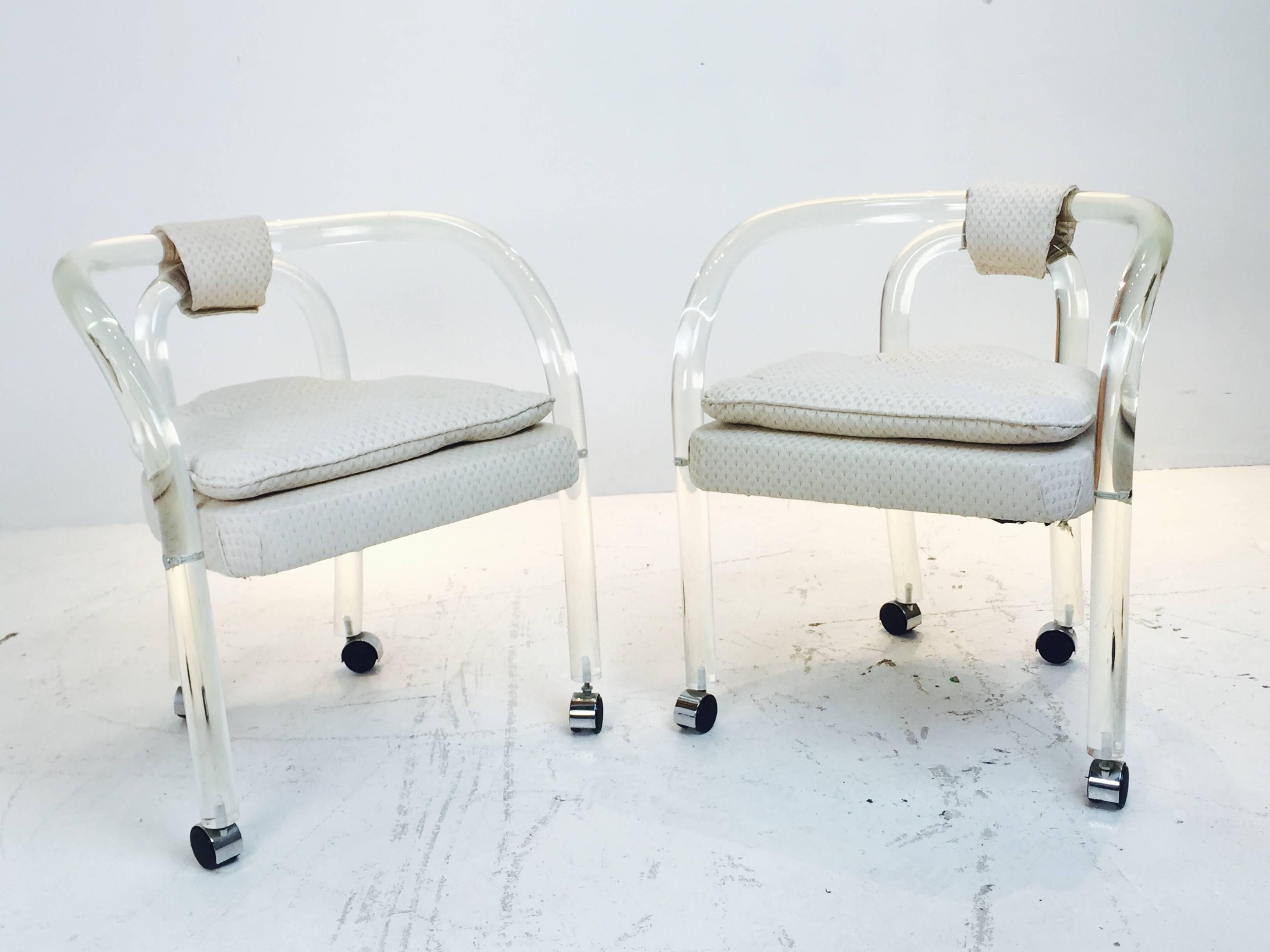 Single Lucite Chair by Charles Hollis Jones In Good Condition In Dallas, TX