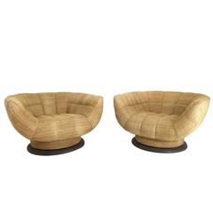 Rare and Monumental Swivel Tub Chairs by Adrian Pearsall