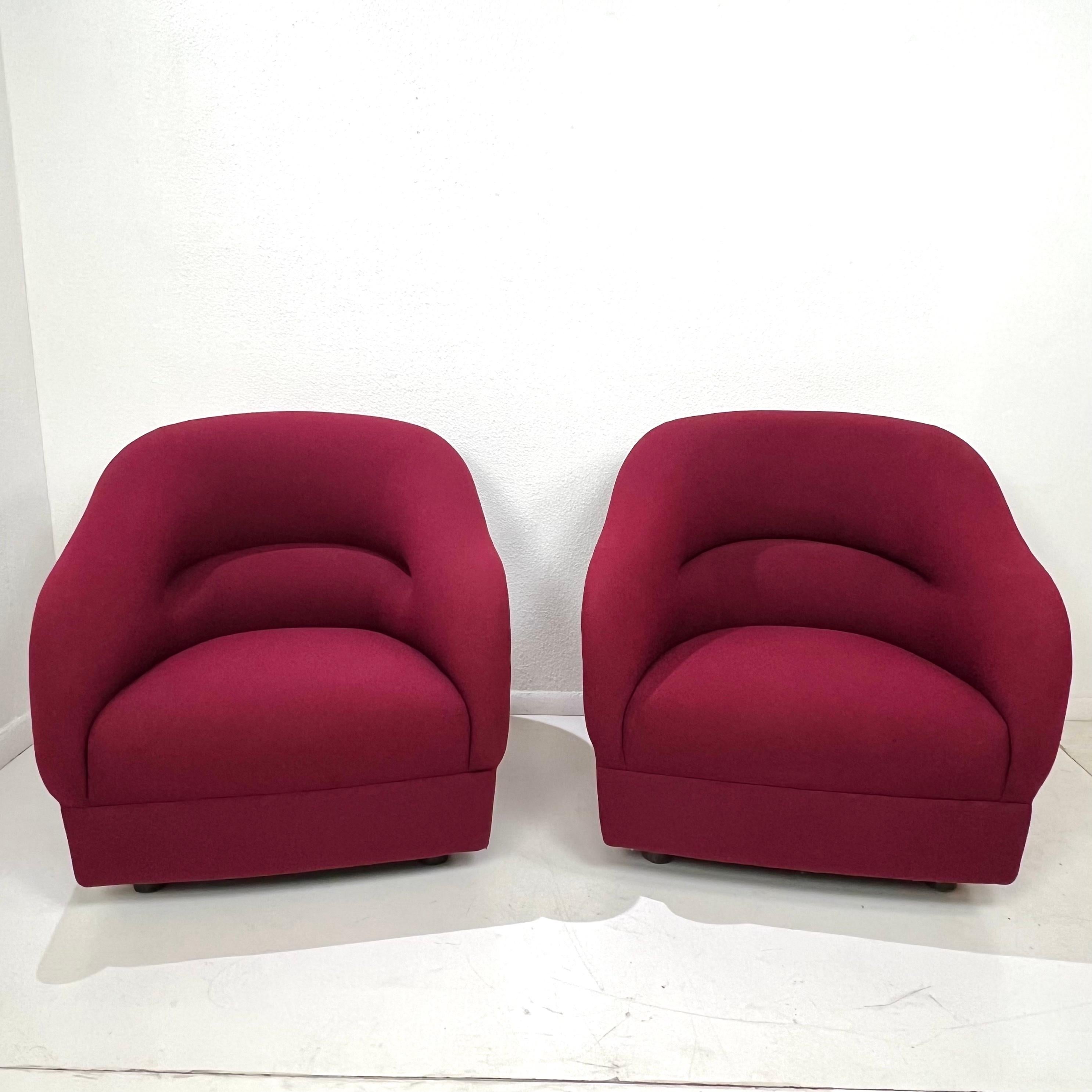 Mid-Century Modern Paire de fauteuils par The Bennetts pour Brickel Associates en vente