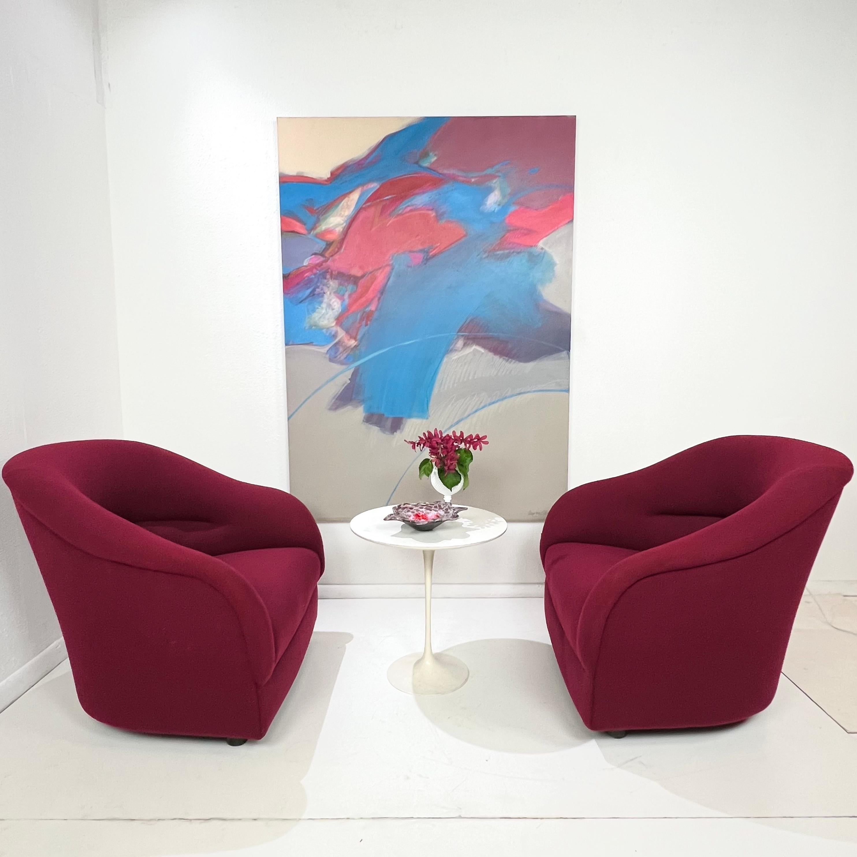 Paire de fauteuils par The Bennetts pour Brickel Associates en vente 7