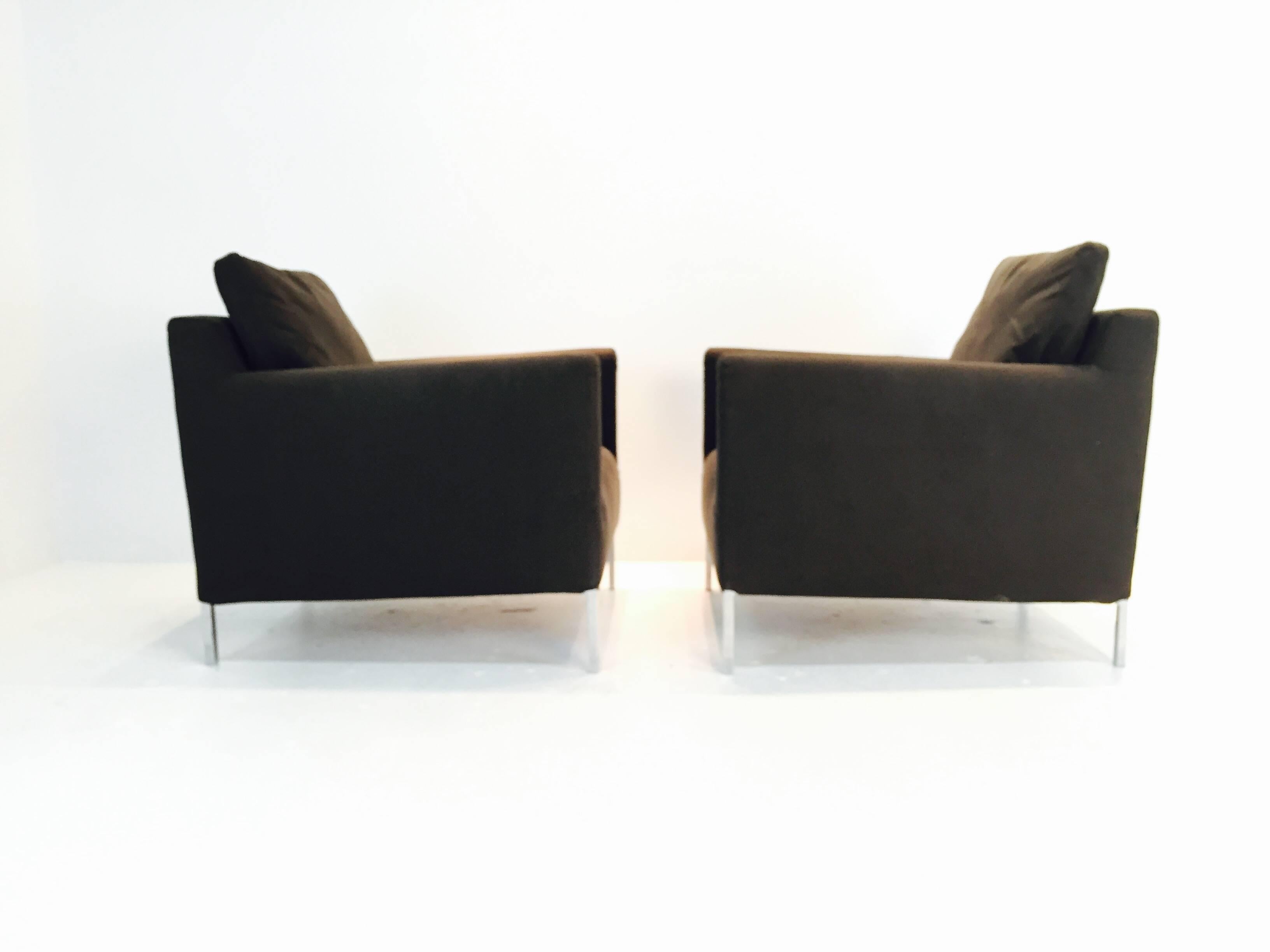 Pair of B&B Italia Solo Chairs by Antonio Citterio. In as found condition with minor signs of wear.
