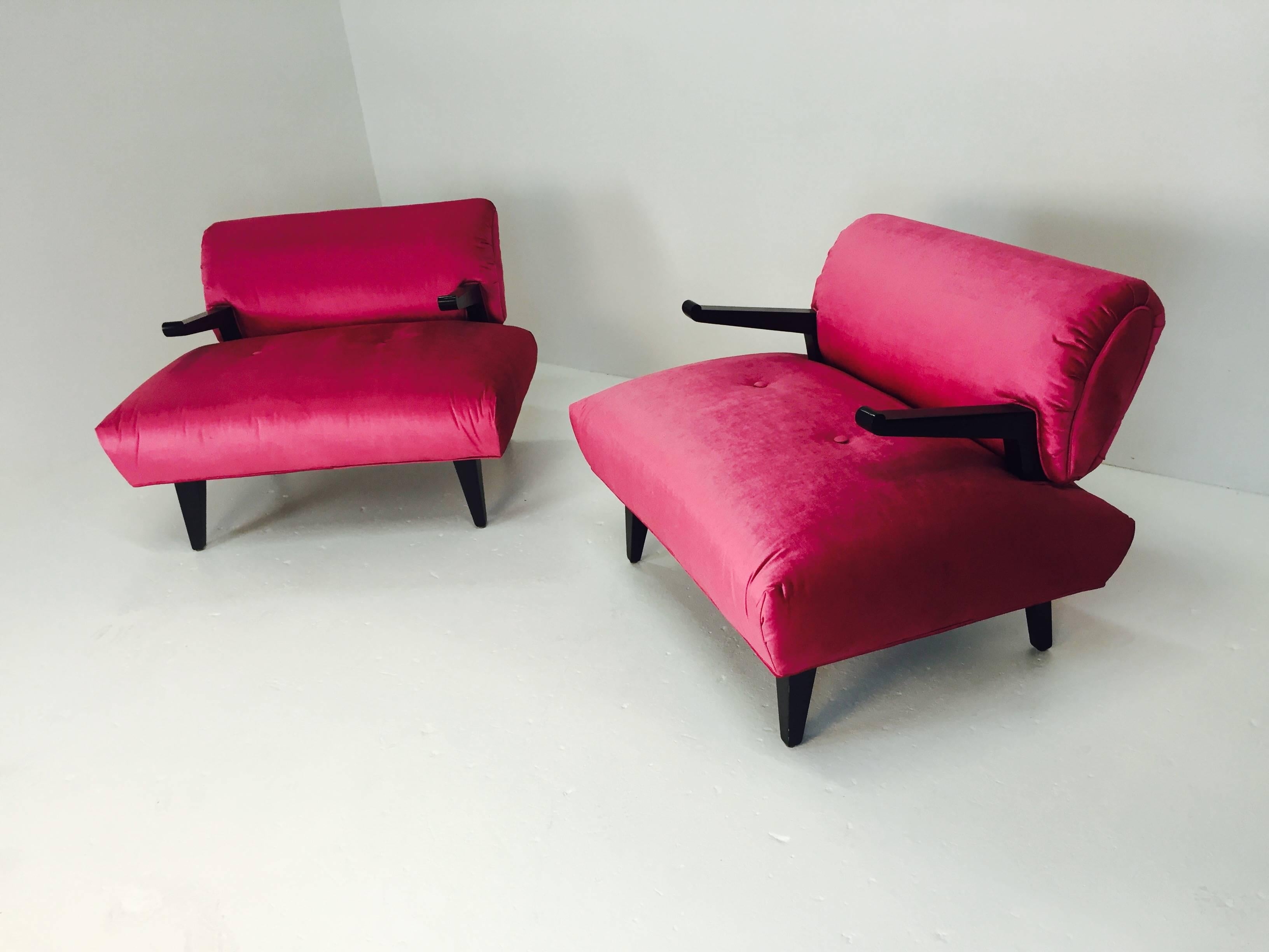 Mid-20th Century Lounge Chairs by James Mont