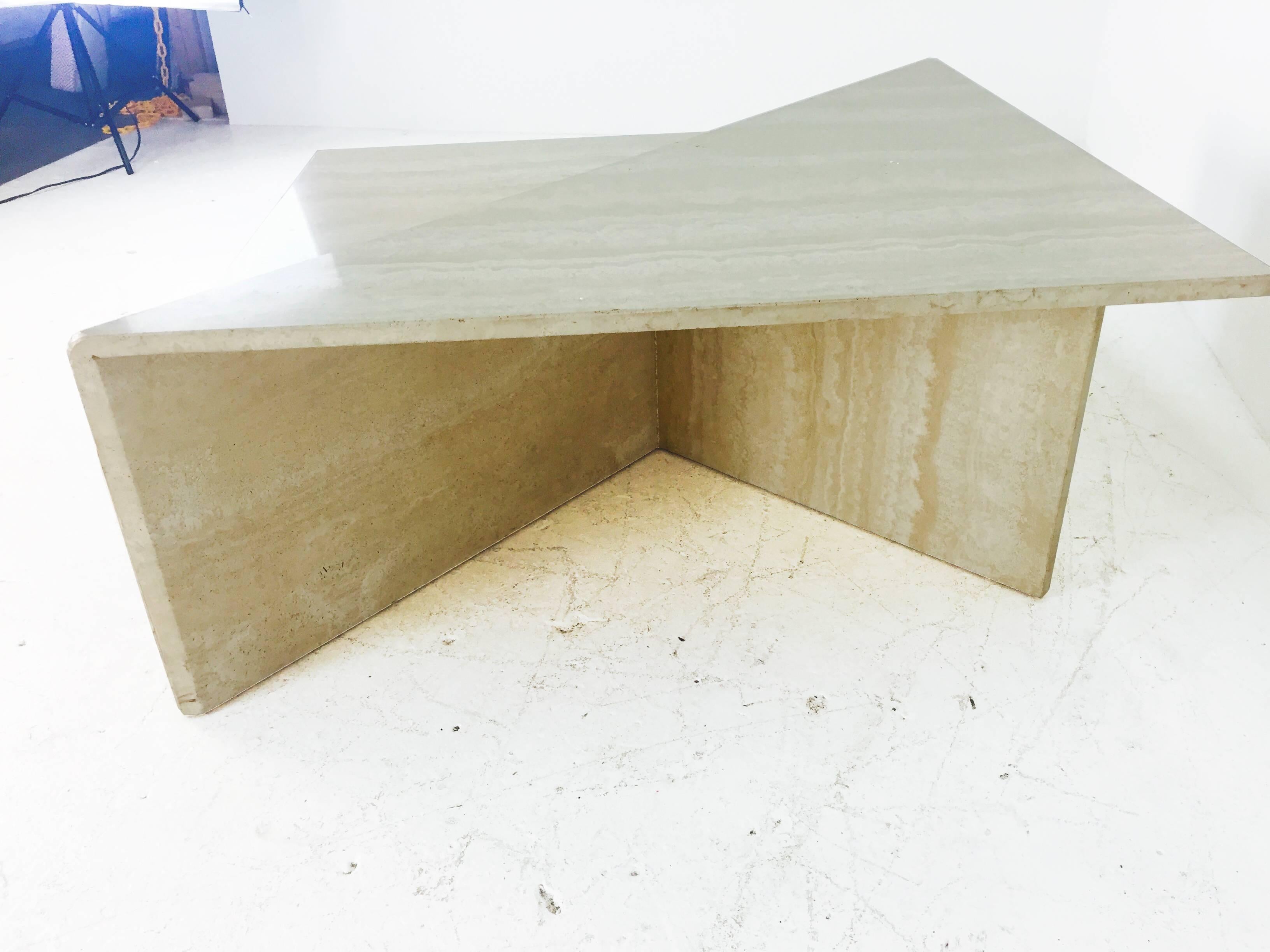 2 piece marble coffee table