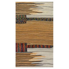 Handwoven Wool Kilim Area Rug, Geometric Tribal Design, 2010s