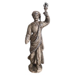 Sculpture « Santos » toscane de la fin du XXe siècle, œuvre d'art réalisée à la main