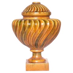 Italian Hand-Painted Ceramic Urn, 1990s Mediterranean Style, 20"