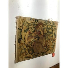 Fragmento de tapiz de lana tejido a mano, mujer de mediados del siglo XVI
