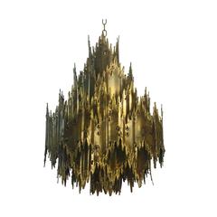 Tom Feldman Brutalist, Torch Cut Chandelier 6