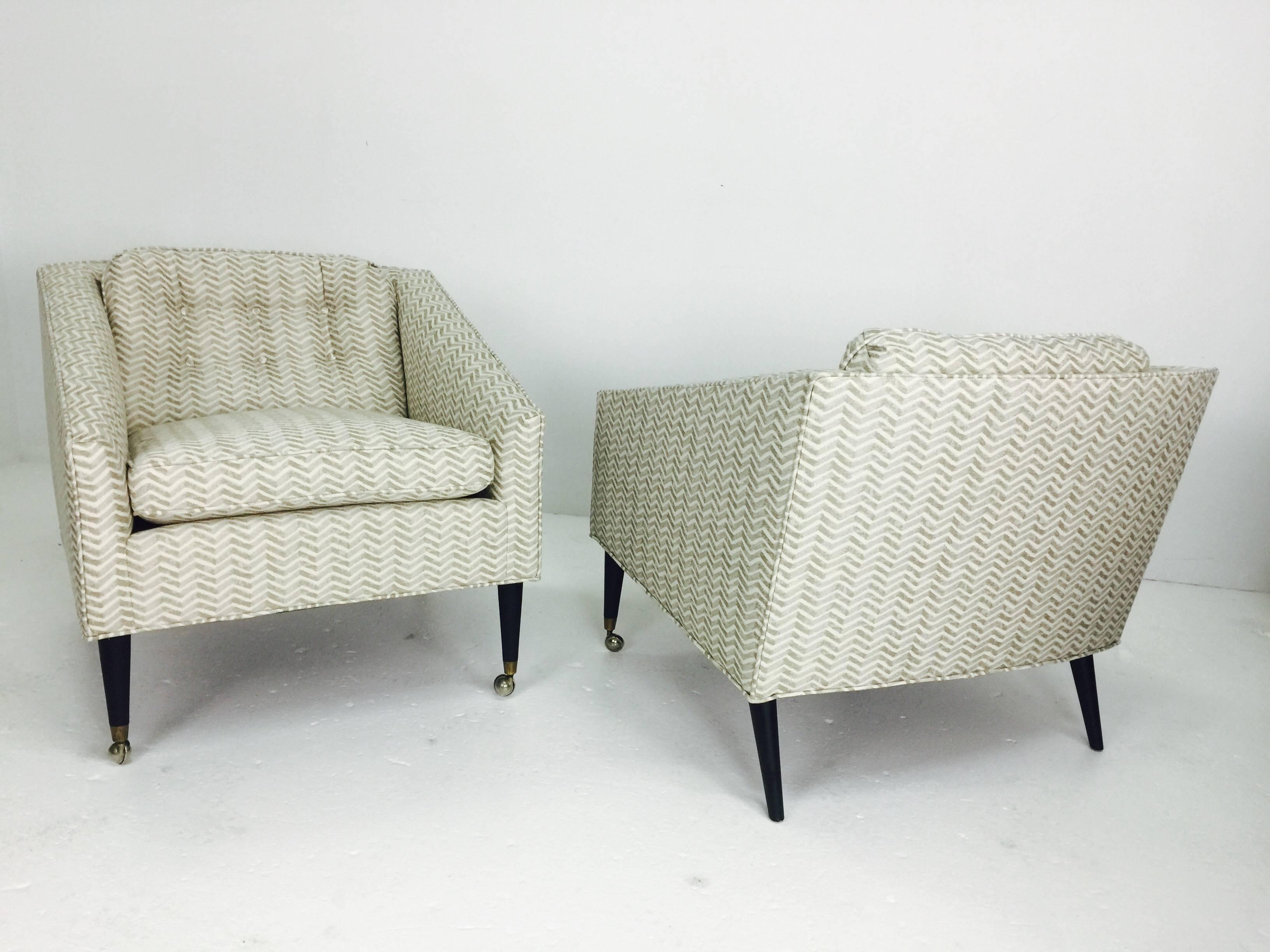 20th Century Pair of Milo Baughman for James Inc. Armchairs