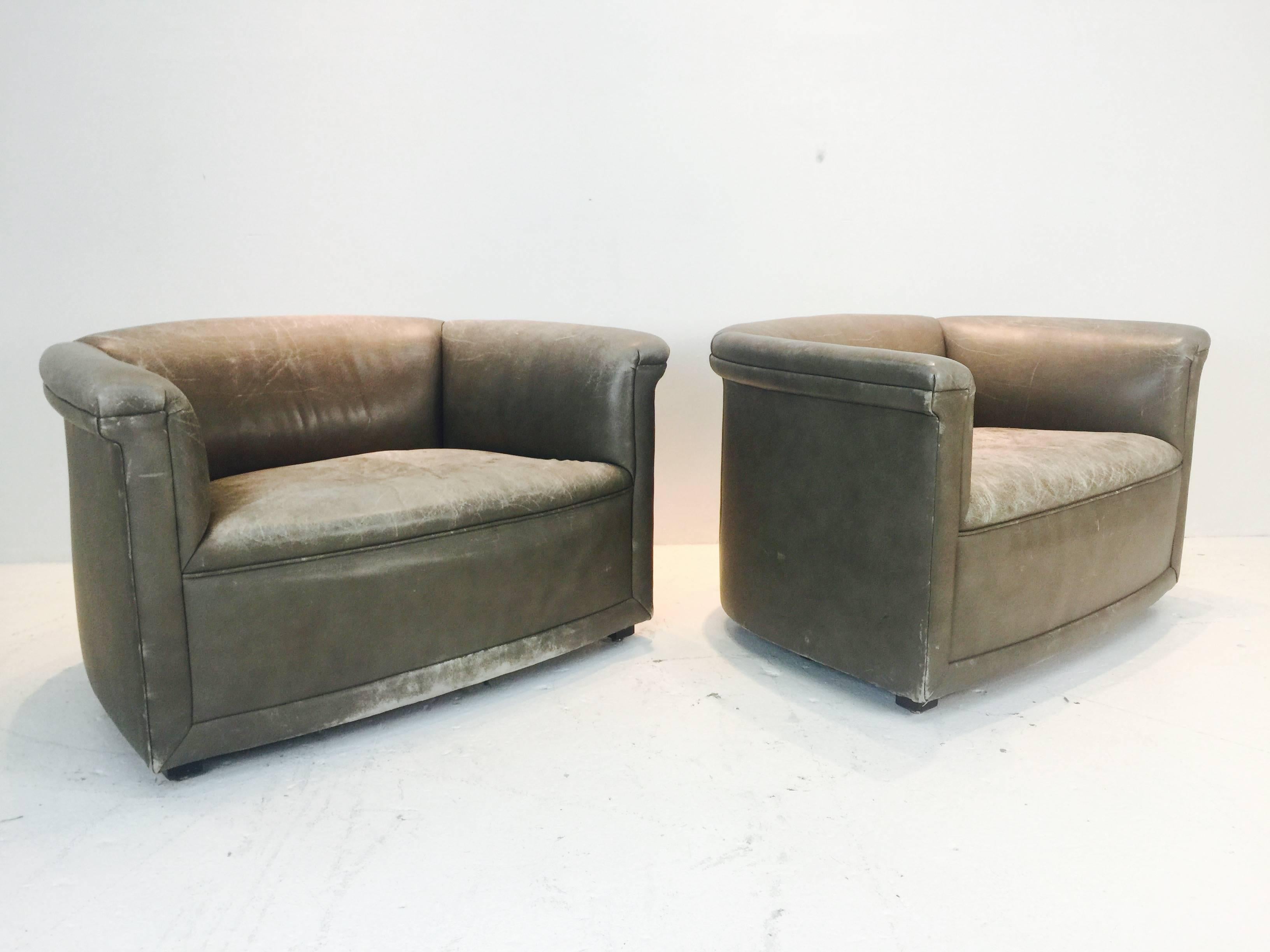 Pair of Club Chairs by Ward Bennett 2