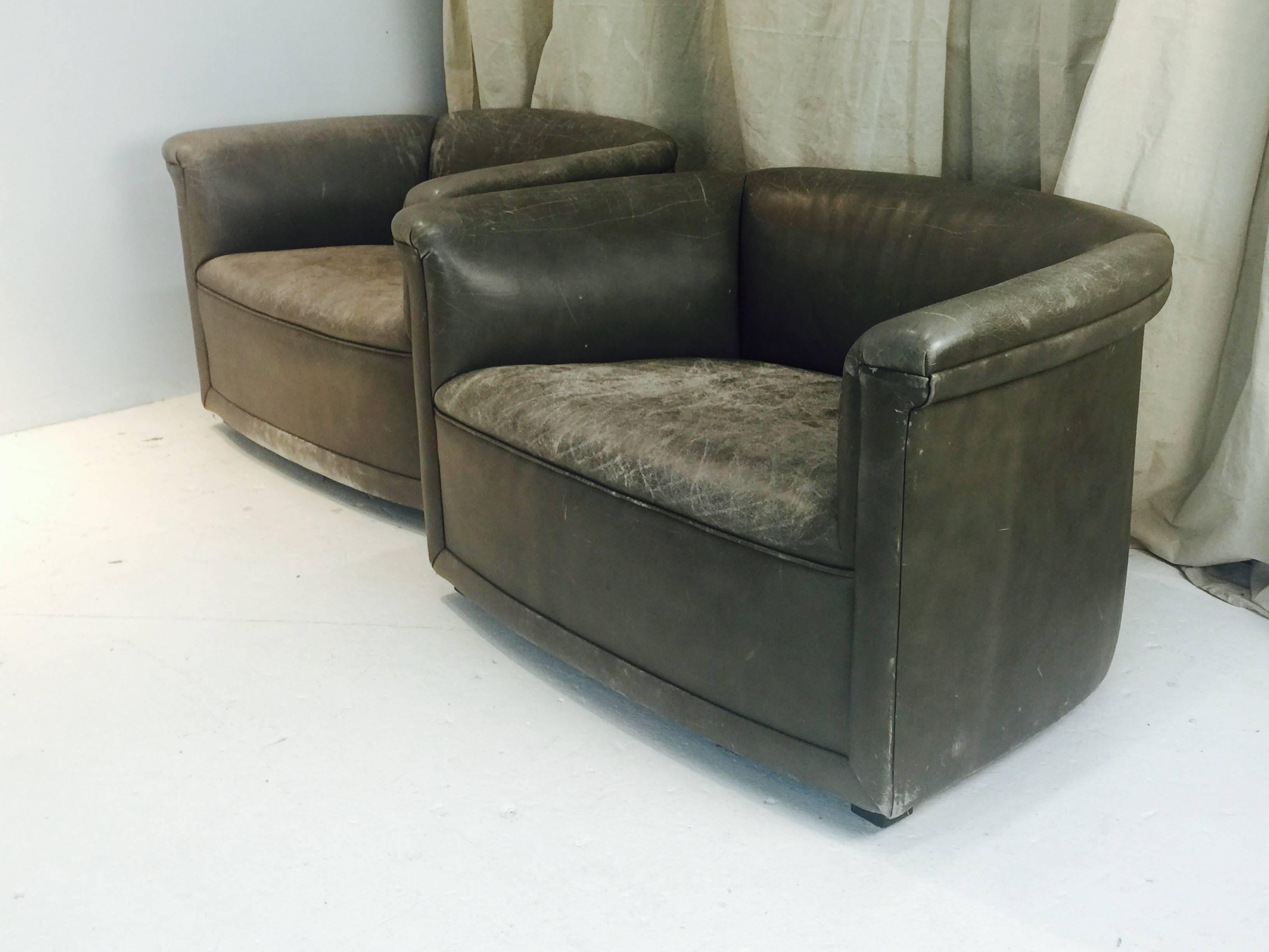 Pair of Club Chairs by Ward Bennett 3