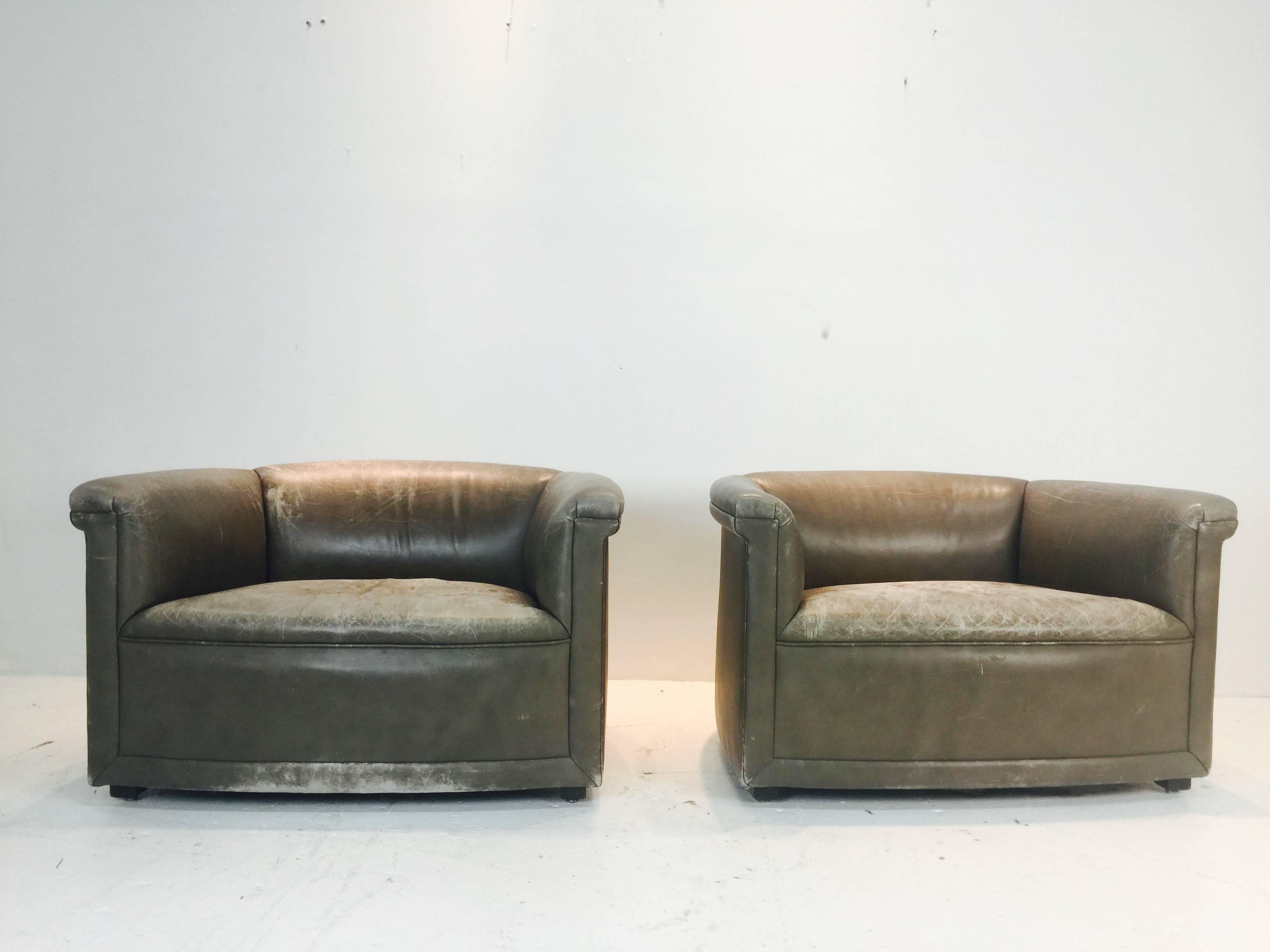 20th Century Pair of Club Chairs by Ward Bennett