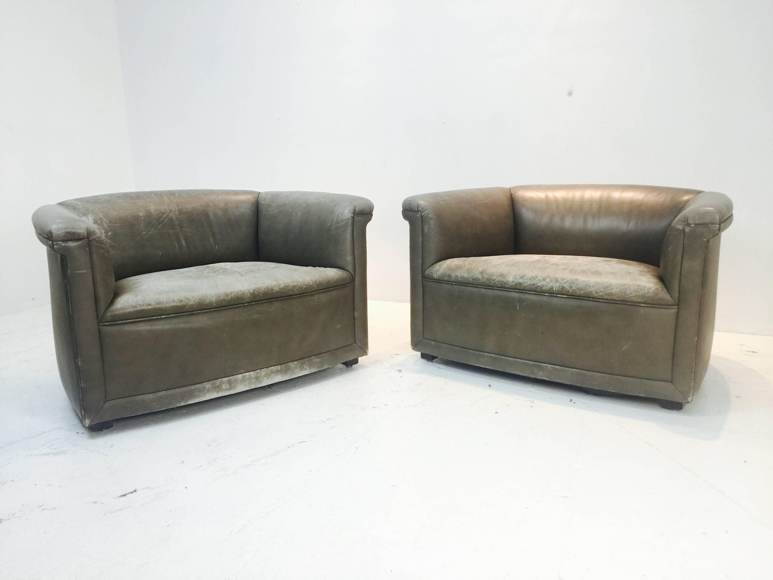 Pair of Club Chairs by Ward Bennett 1