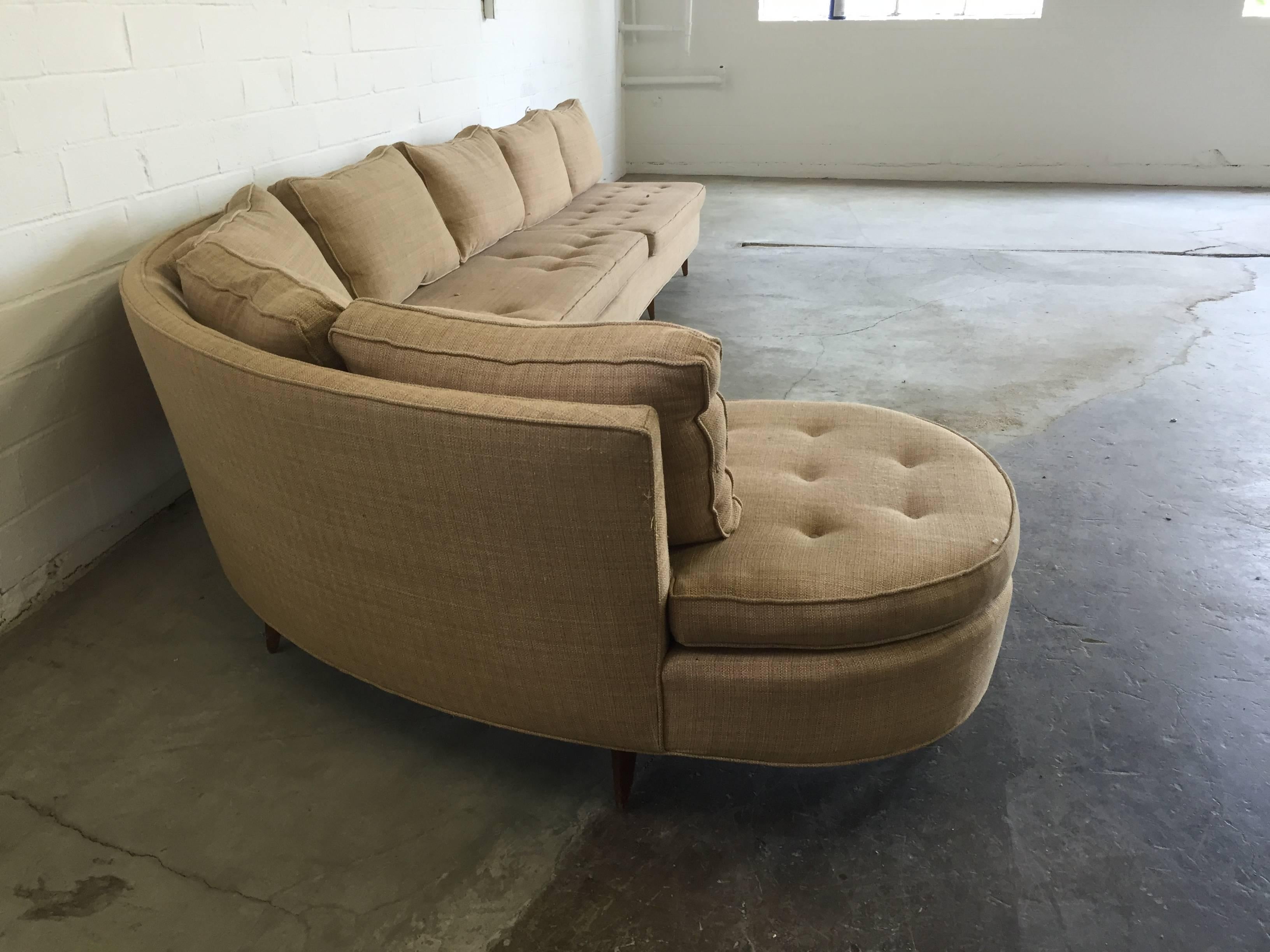 Graceful Erwin Lambeth Sectional Sofa In Good Condition In Dallas, TX
